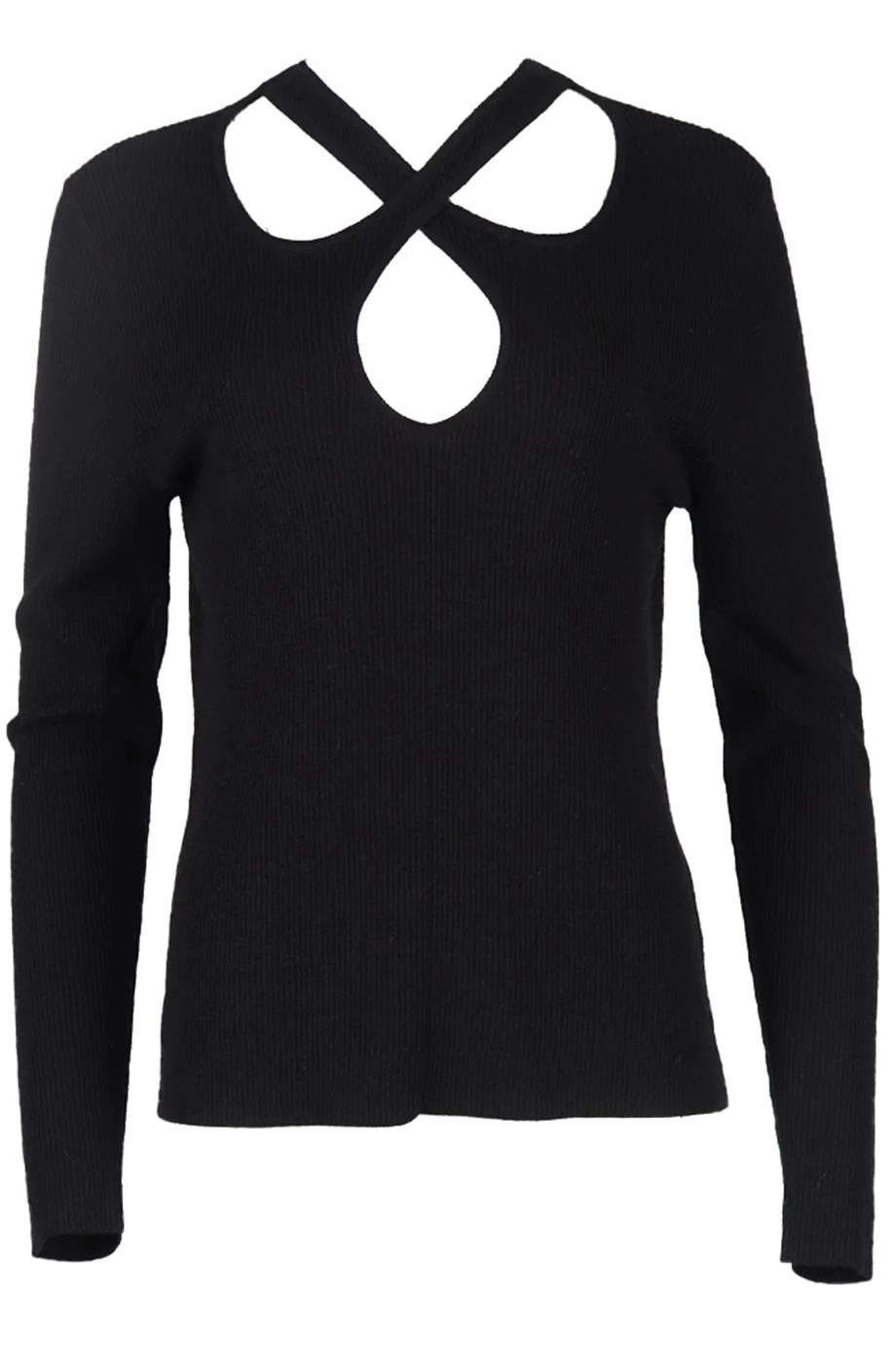 USISI SISTER CUTOUT WOOL BLEND TOP LARGE