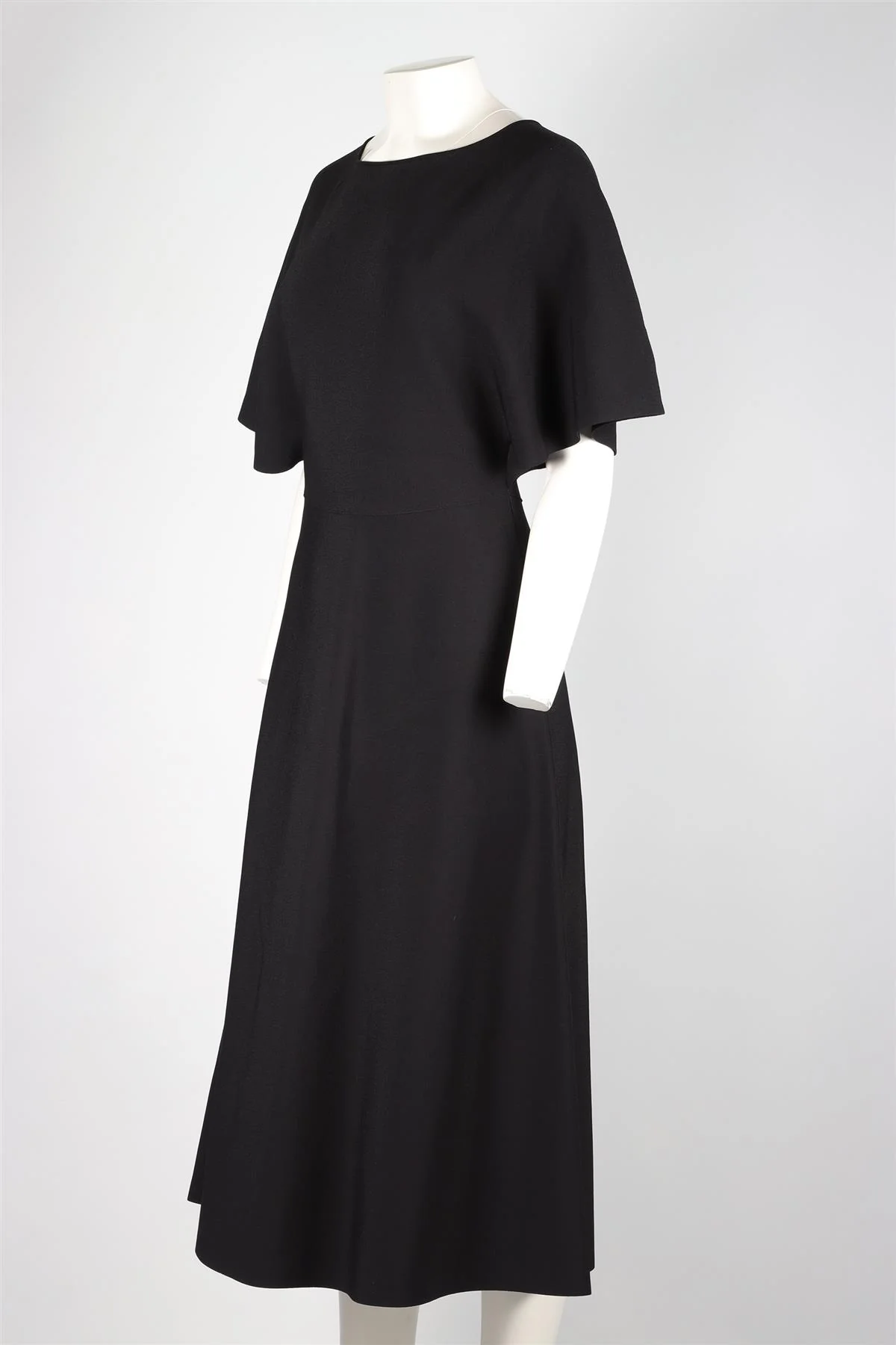 VALENTINO BLACK KNIT MIDI DRESS LARGE - Image 3