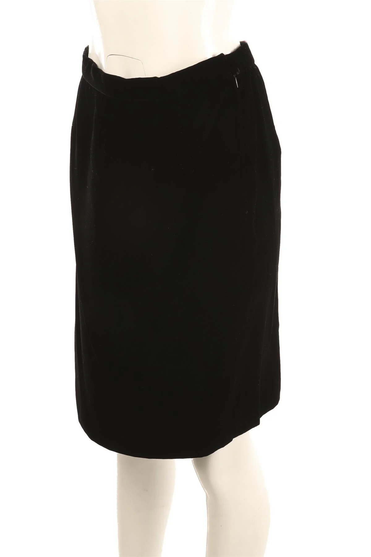 VALENTINO BLACK VINTAGE VELVET MINI SKIRT UK 12 - Image 3