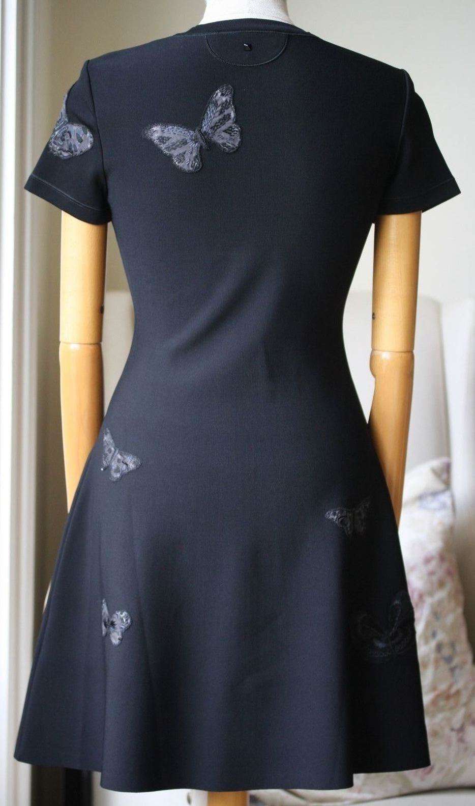 VALENTINO BUTTERFLY EMBROIDERED DRESS SMALL - Image 6