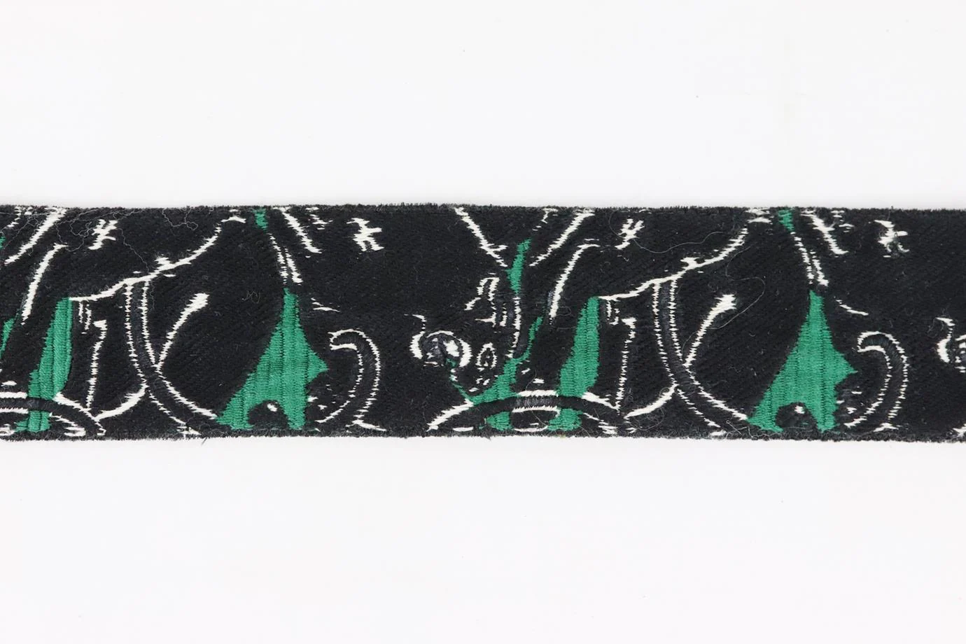 VALENTINO EMBROIDERED CANVAS AND LEATHER BAG STRAP - Image 3