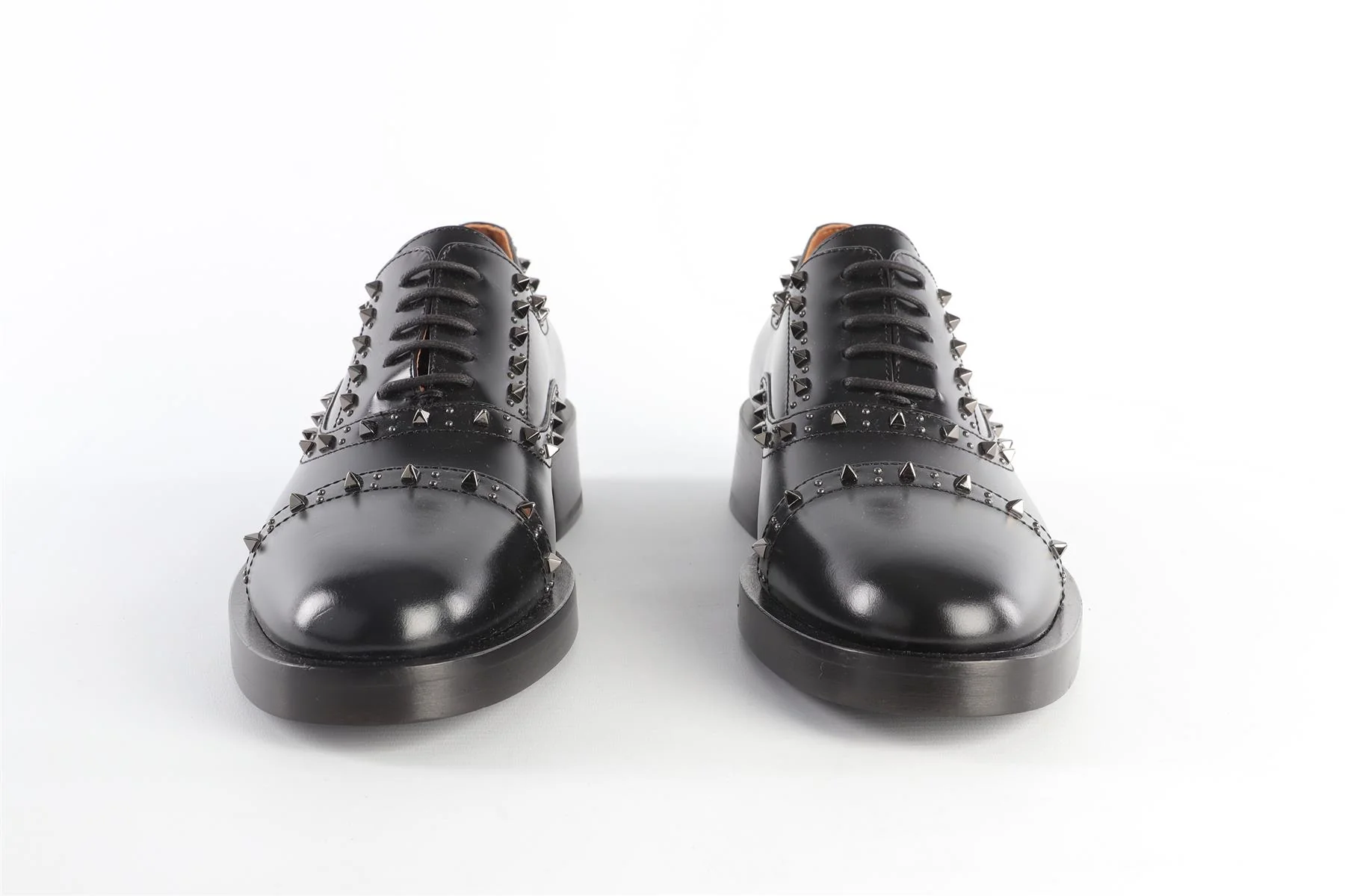 VALENTINO GARAVANI BLACK LEATHER OXFORD SHOES EU 40 UK 7 US 10 - Image 3