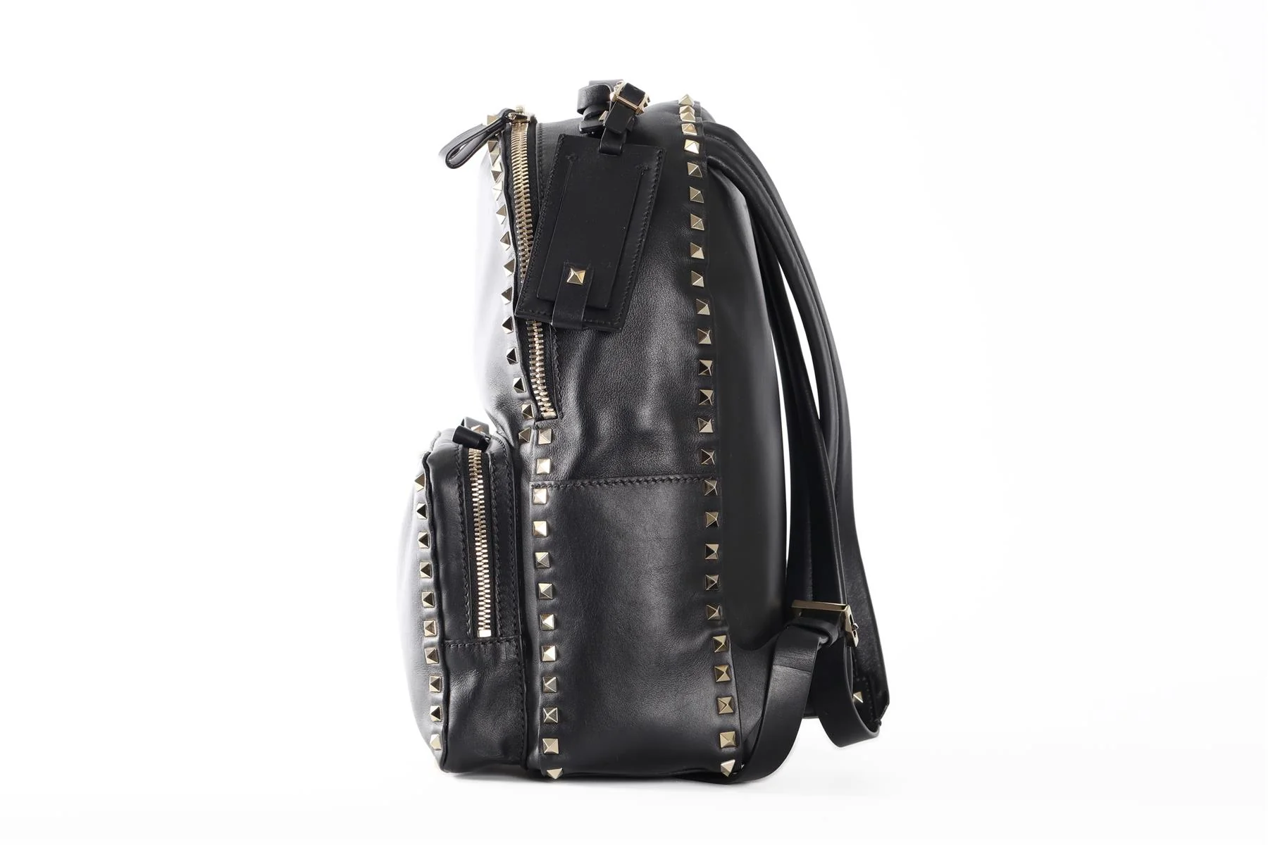 VALENTINO GARAVANI BLACK ROCKSTUD MEDIUM LEATHER BACKPACK - Image 5