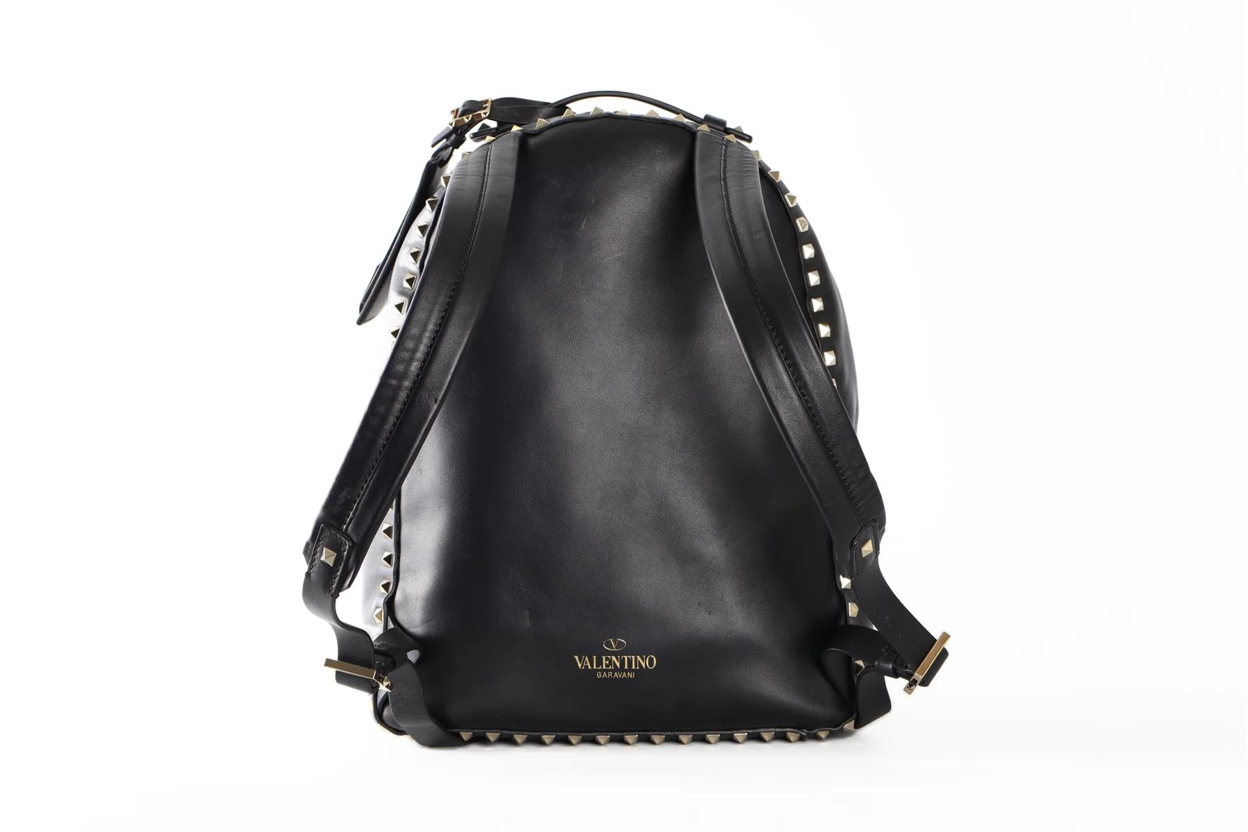 VALENTINO GARAVANI BLACK ROCKSTUD MEDIUM LEATHER BACKPACK - Image 6