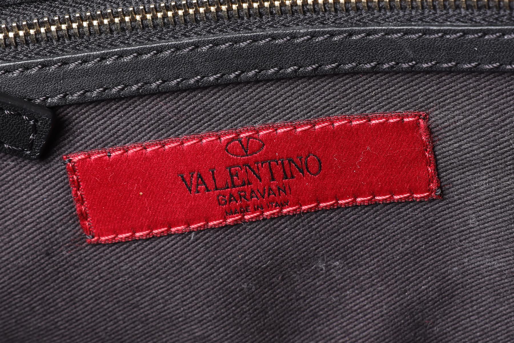 VALENTINO GARAVANI BLACK ROCKSTUD SMALL LEATHER TOTE BAG - Image 11
