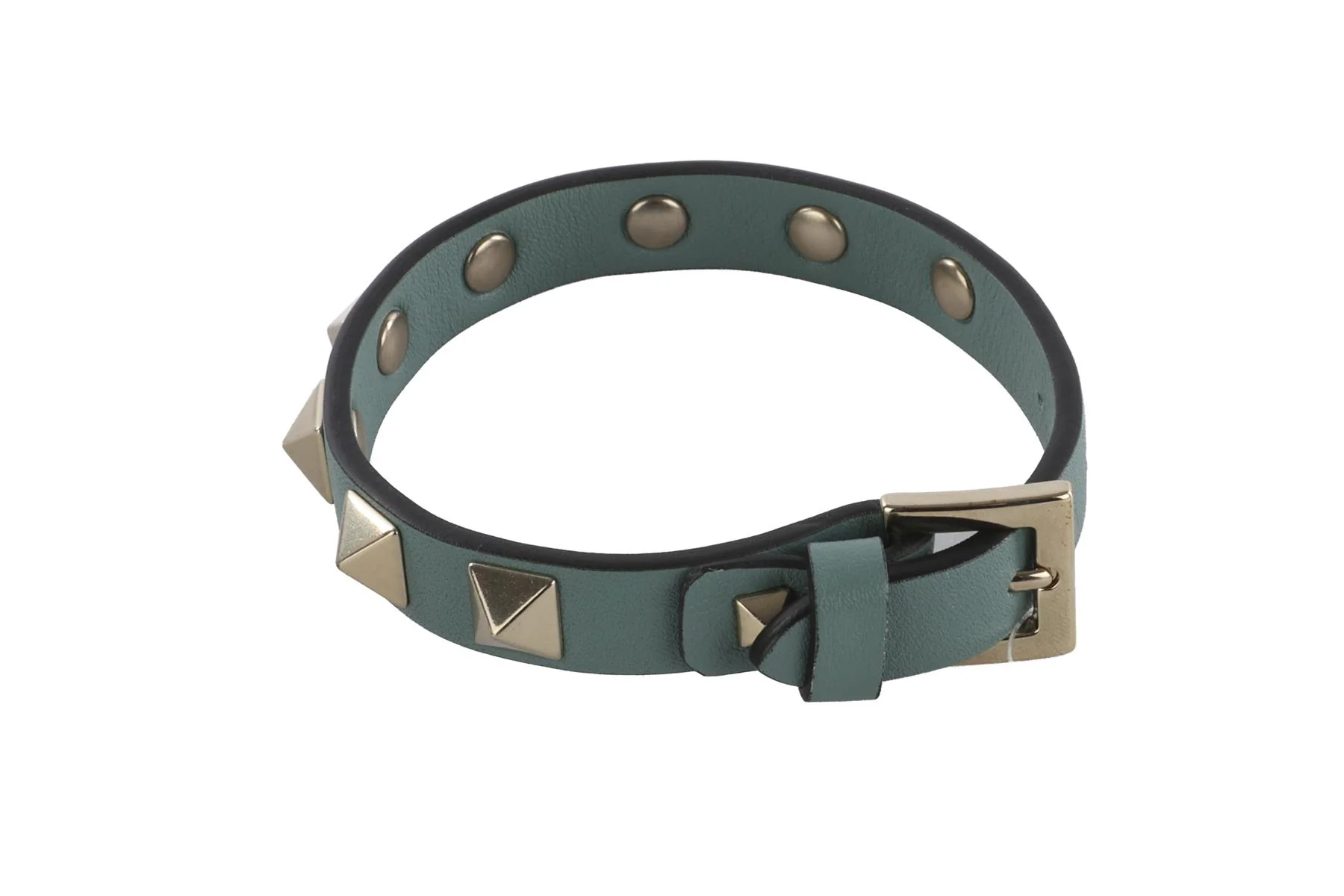 VALENTINO GARAVANI BLUE ROCKSTUD LEATHER BRACELET - Image 2