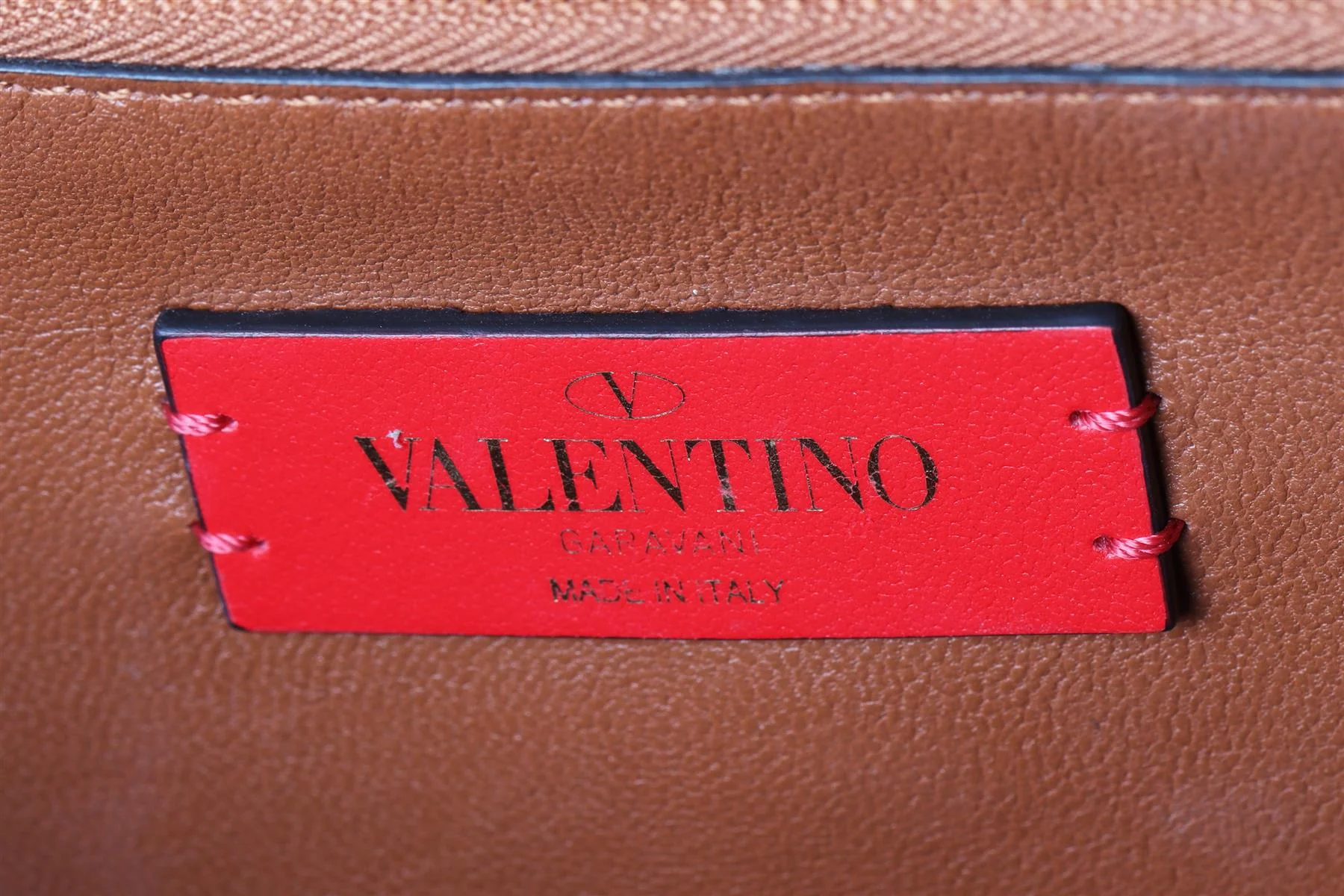 VALENTINO GARAVANI BROWN ROCKSTUD LEATHER SHOULDER BAG - Image 11