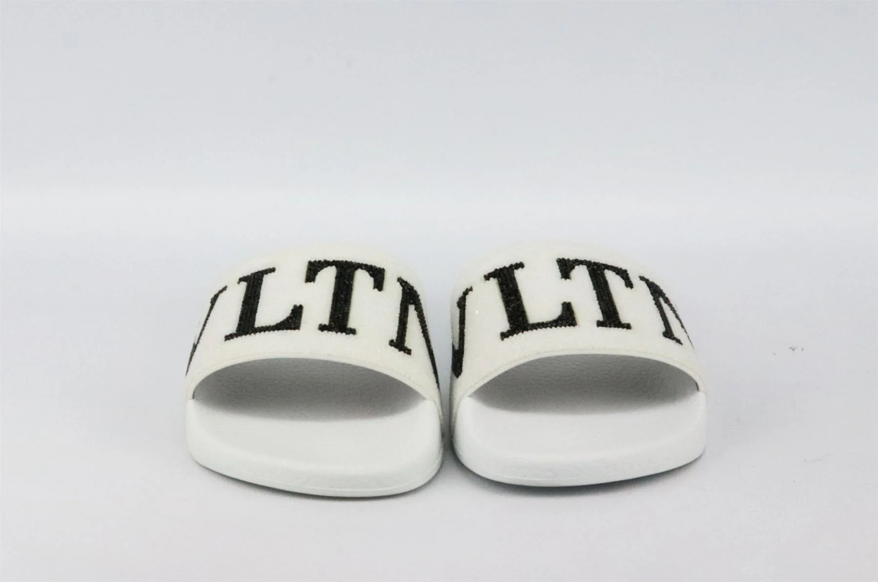 VALENTINO GARAVANI CRYSTAL EMBELLISHED FAUX LEATHER SLIDES EU 38 UK 5 US 8 - Image 3