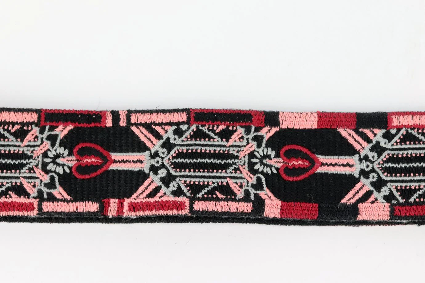 VALENTINO GARAVANI EMBROIDERED CANVAS AND LEATHER BAG STRAP - Image 4