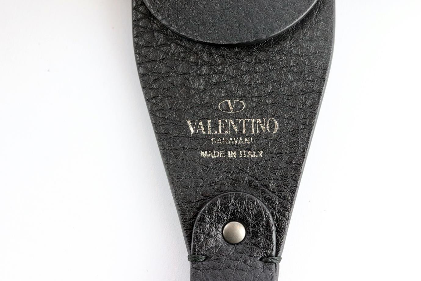 VALENTINO GARAVANI EMBROIDERED CANVAS AND LEATHER BAG STRAP - Image 6