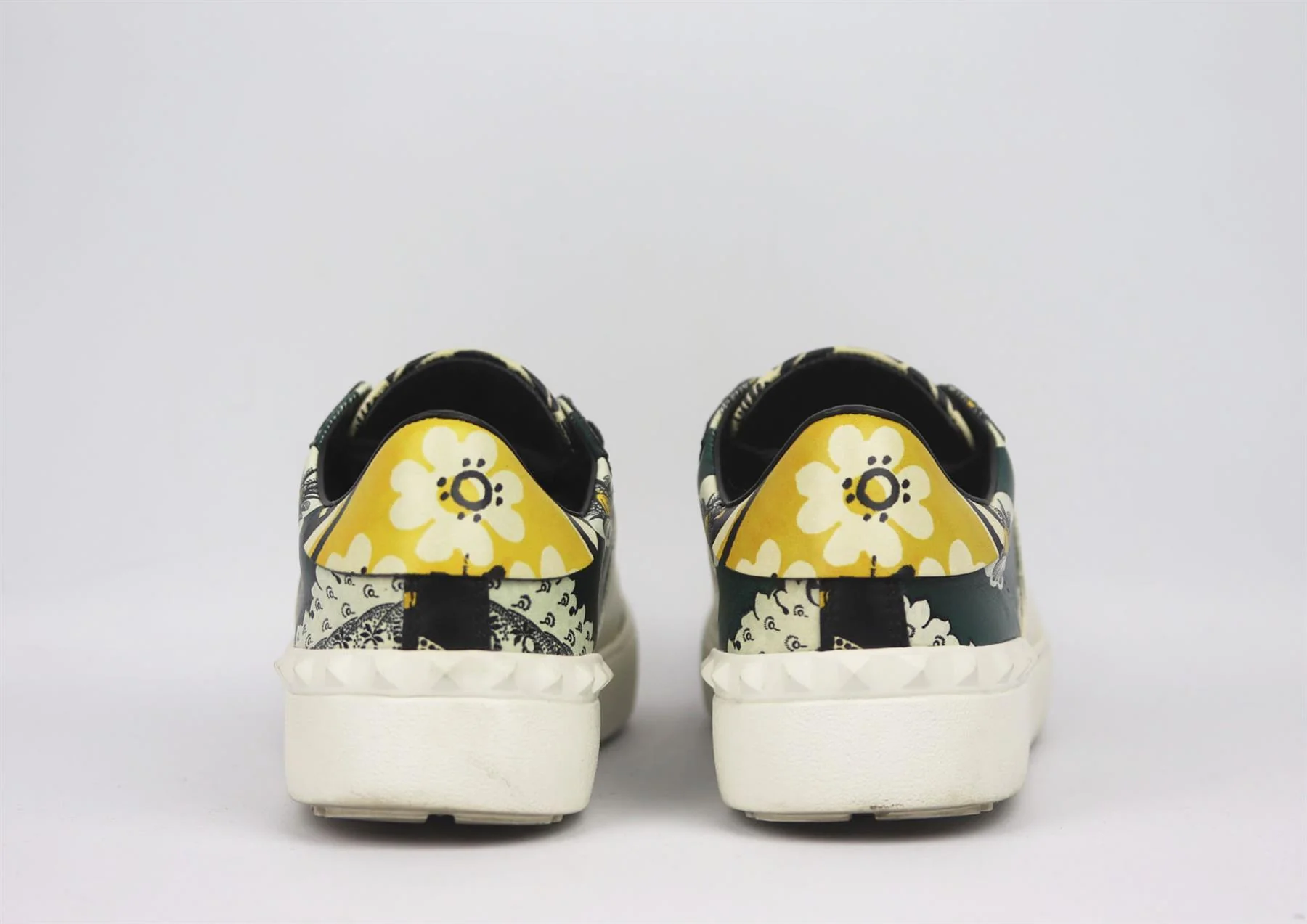 VALENTINO GARAVANI FLORAL PRINTED LEATHER SNEAKERS EU 38.5 UK 5.5 US 8.5 - Image 4