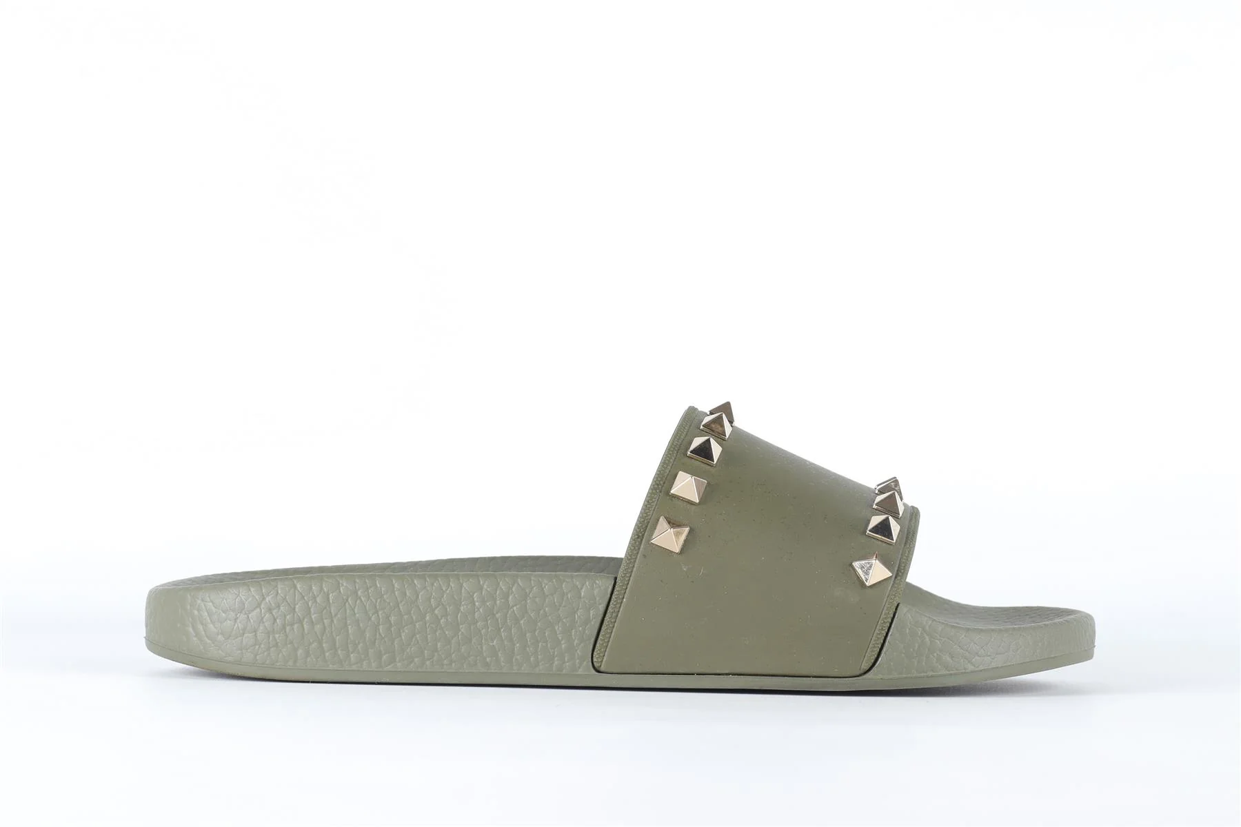 VALENTINO GARAVANI GREEN ROCKSTUD RUBBER SLIDES EU 38 UK 5 US 8 - Image 2