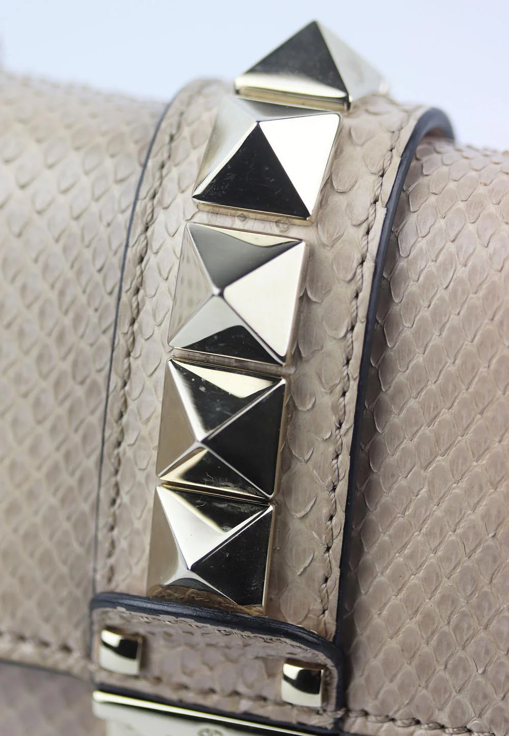 VALENTINO GARAVANI LOCK SMALL PYTHON SHOULDER BAG - Image 8
