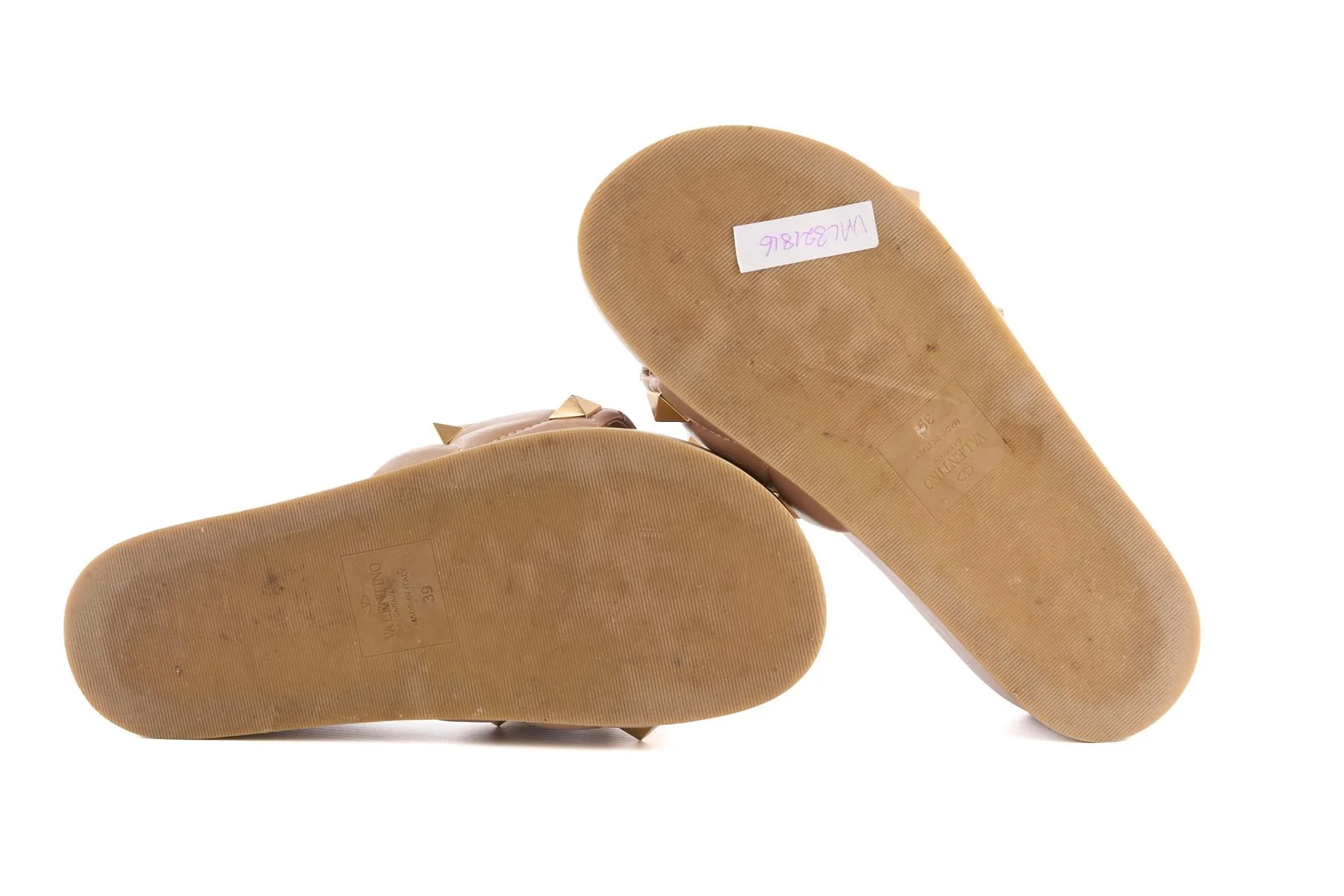 VALENTINO GARAVANI NUDE ROCKSTUD LEATHER PLATFORM SLIDES EU 39 UK 6 US 9 - Image 6