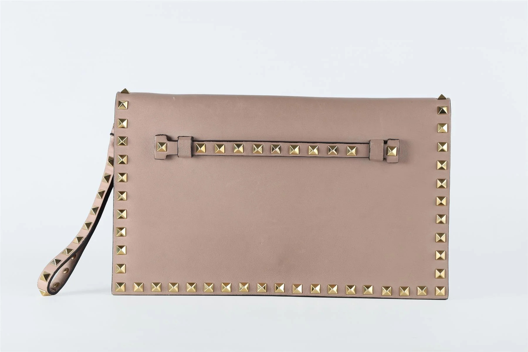 VALENTINO GARAVANI PINK ROCKSTUD LEATHER CLUTCH - Image 2