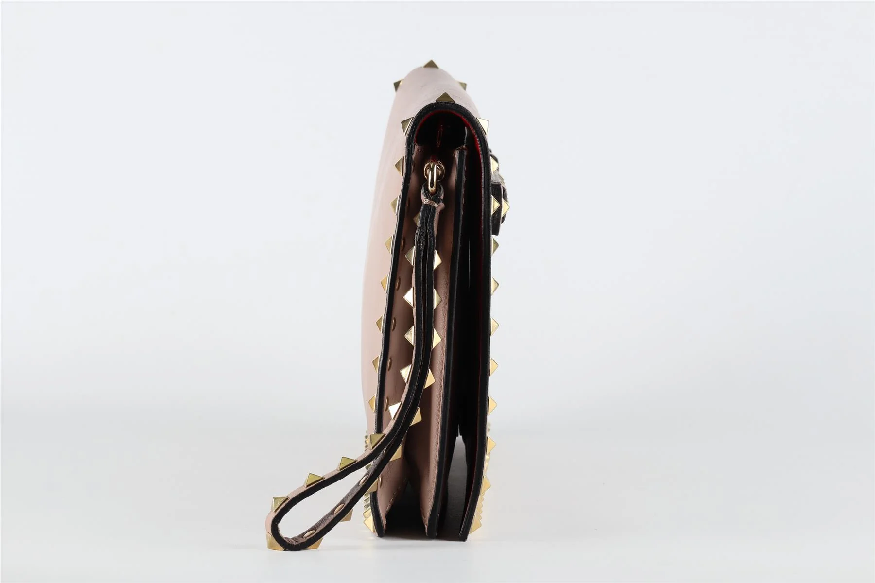 VALENTINO GARAVANI PINK ROCKSTUD LEATHER CLUTCH - Image 5