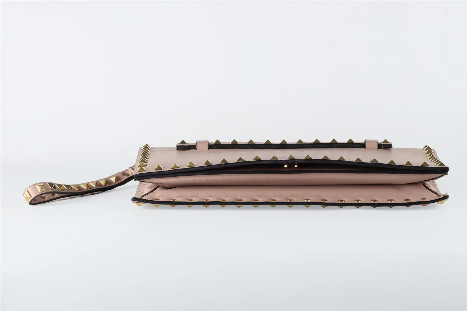VALENTINO GARAVANI PINK ROCKSTUD LEATHER CLUTCH - Image 7