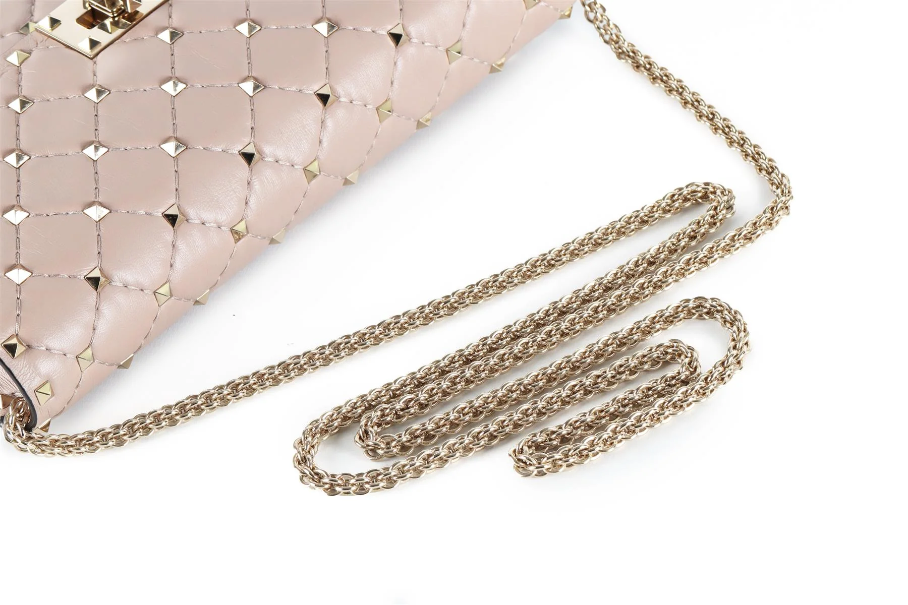 VALENTINO GARAVANI PINK ROCKSTUD LEATHER SHOULDER BAG - Image 10