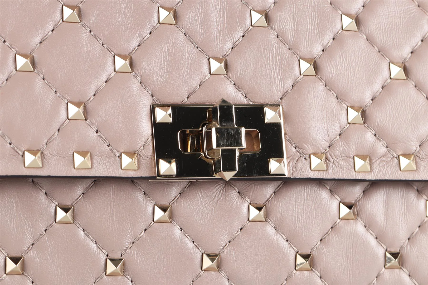 VALENTINO GARAVANI PINK ROCKSTUD LEATHER SHOULDER BAG - Image 9