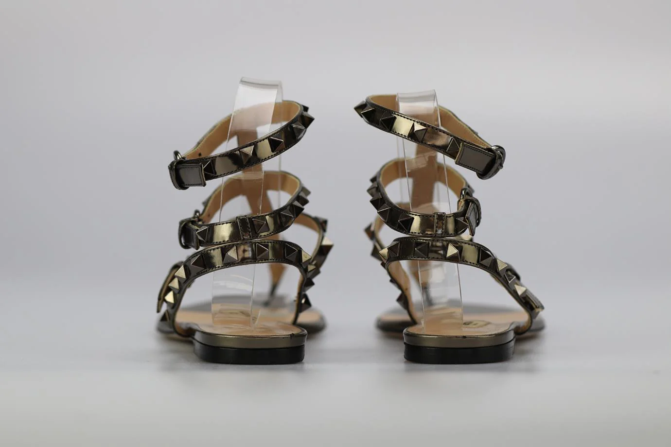 VALENTINO GARAVANI ROCKSTUD LEATHER SANDALS EU 38 UK 5 US 8 - Image 4