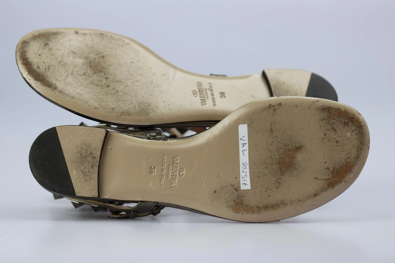 VALENTINO GARAVANI ROCKSTUD LEATHER SANDALS EU 38 UK 5 US 8 - Image 5