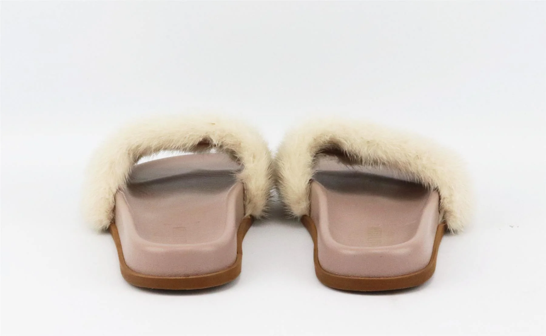 VALENTINO GARAVANI ROCKSTUD MINK FUR SLIDES EU 38.5 UK 5.5 US 8.5 - Image 4