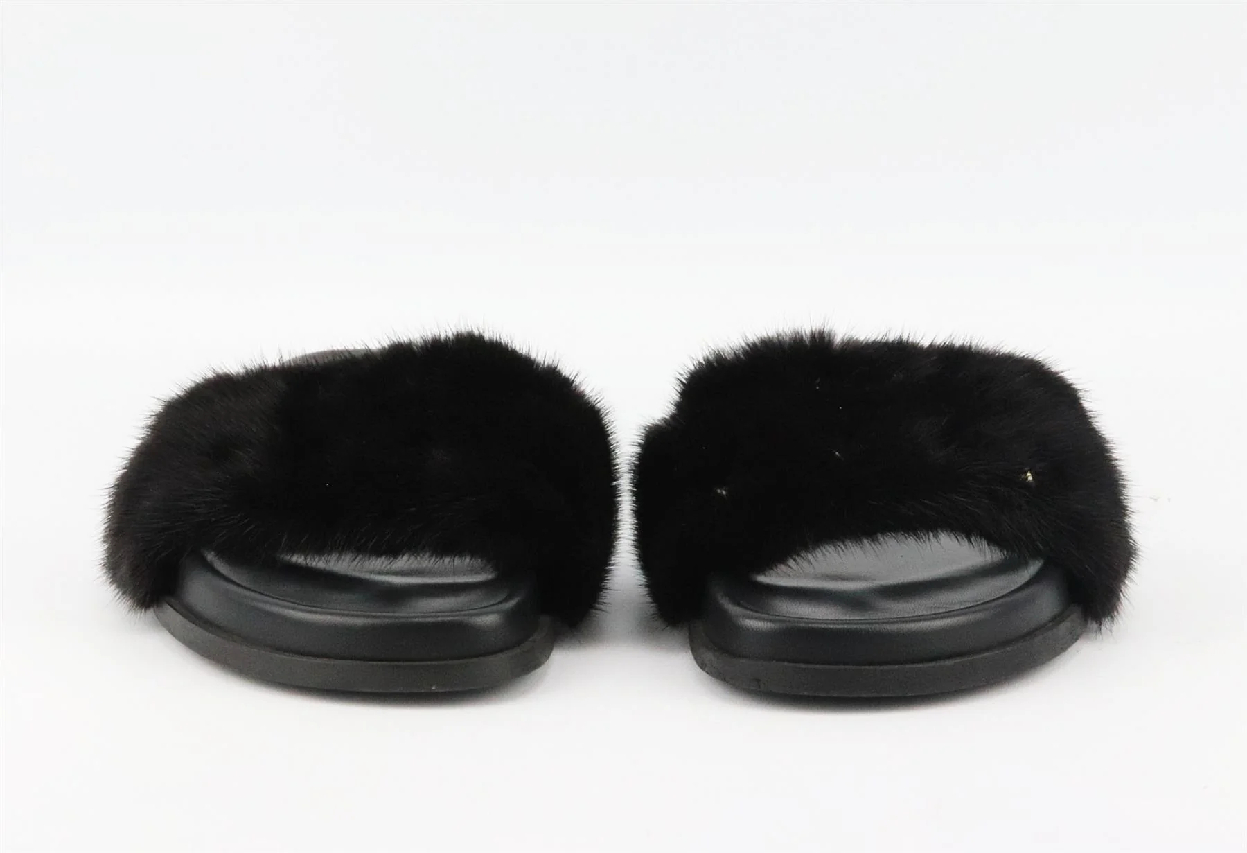 VALENTINO GARAVANI ROCKSTUD MINK FUR SLIDES EU 38.5 UK 5.5 US 8.5 - Image 3