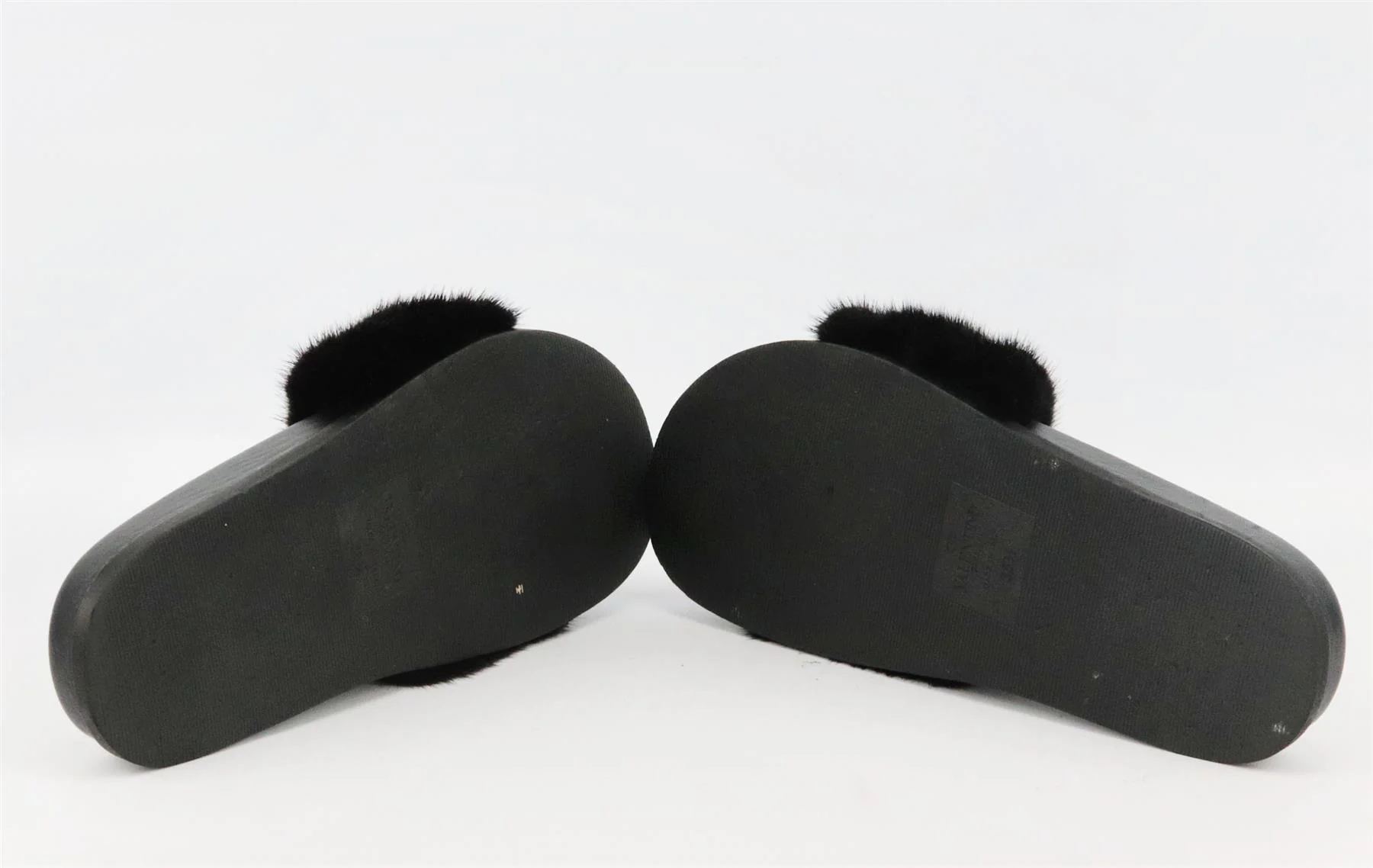 VALENTINO GARAVANI ROCKSTUD MINK FUR SLIDES EU 38.5 UK 5.5 US 8.5 - Image 5