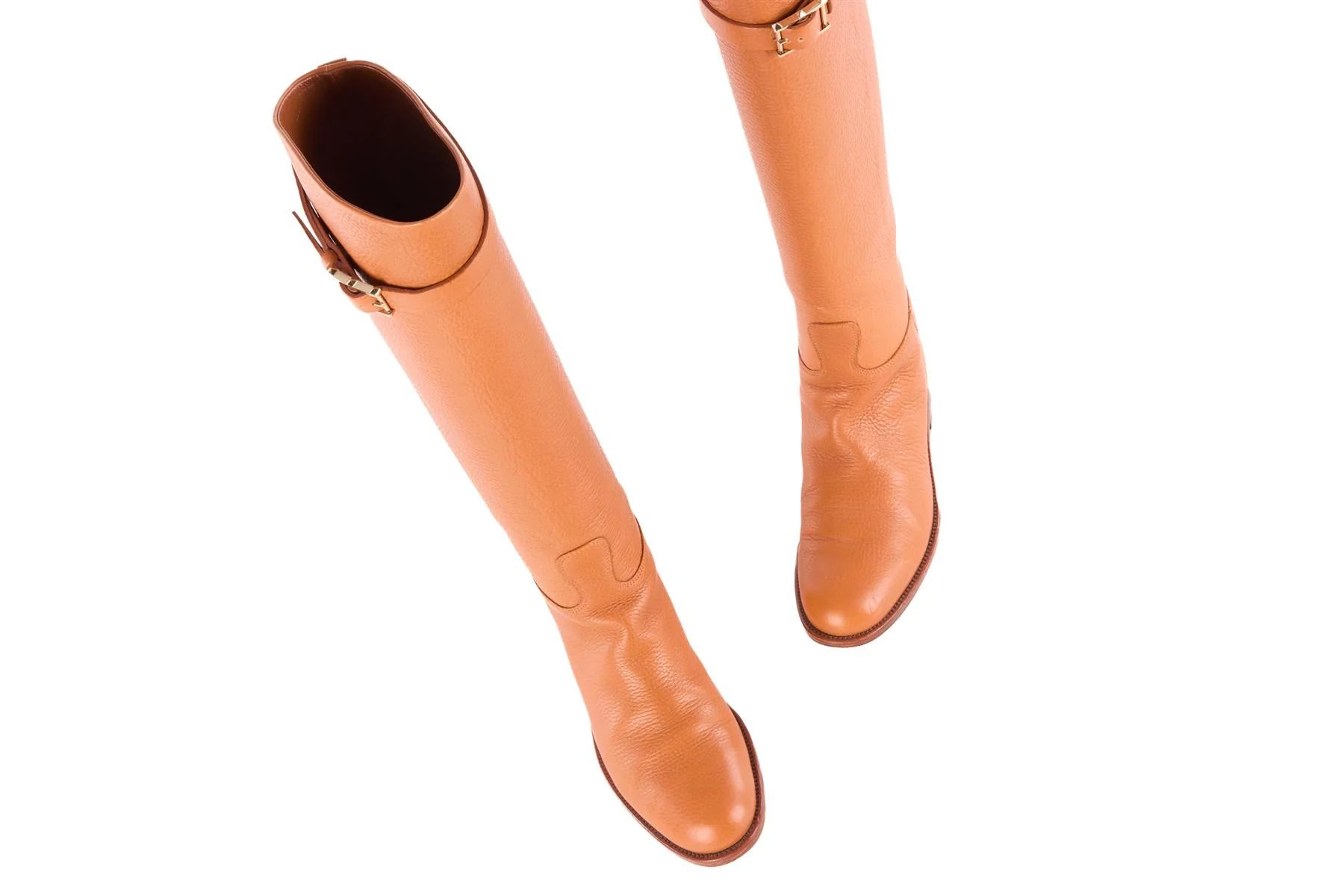 VALENTINO GARAVANI TAN LEATHER KNEE HIGH BOOTS EU 36.5 UK 3.5 US 6.5 - Image 4