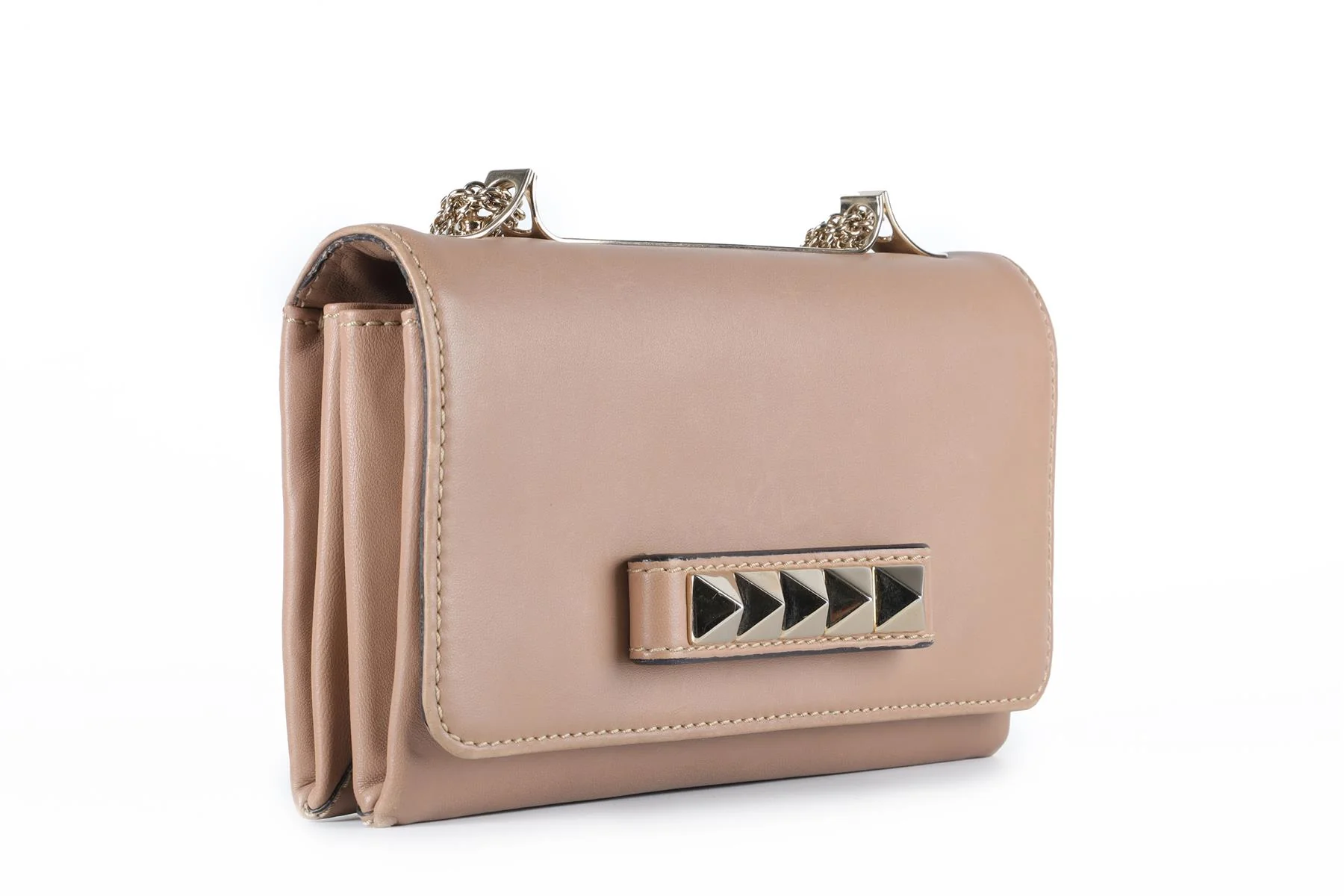 VALENTINO GARAVANI TAUPE VA VA VOOM LEATHER SHOULDER BAG - Image 4