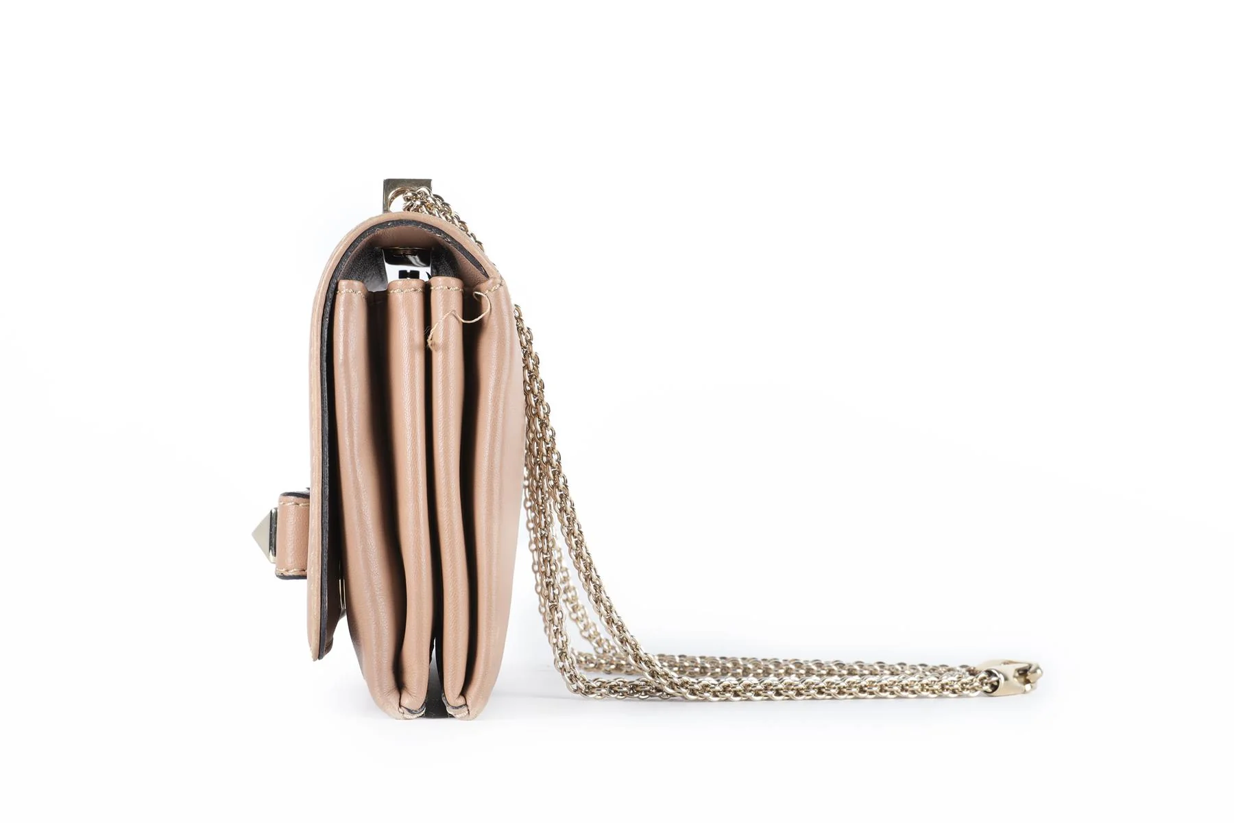 VALENTINO GARAVANI TAUPE VA VA VOOM LEATHER SHOULDER BAG - Image 6