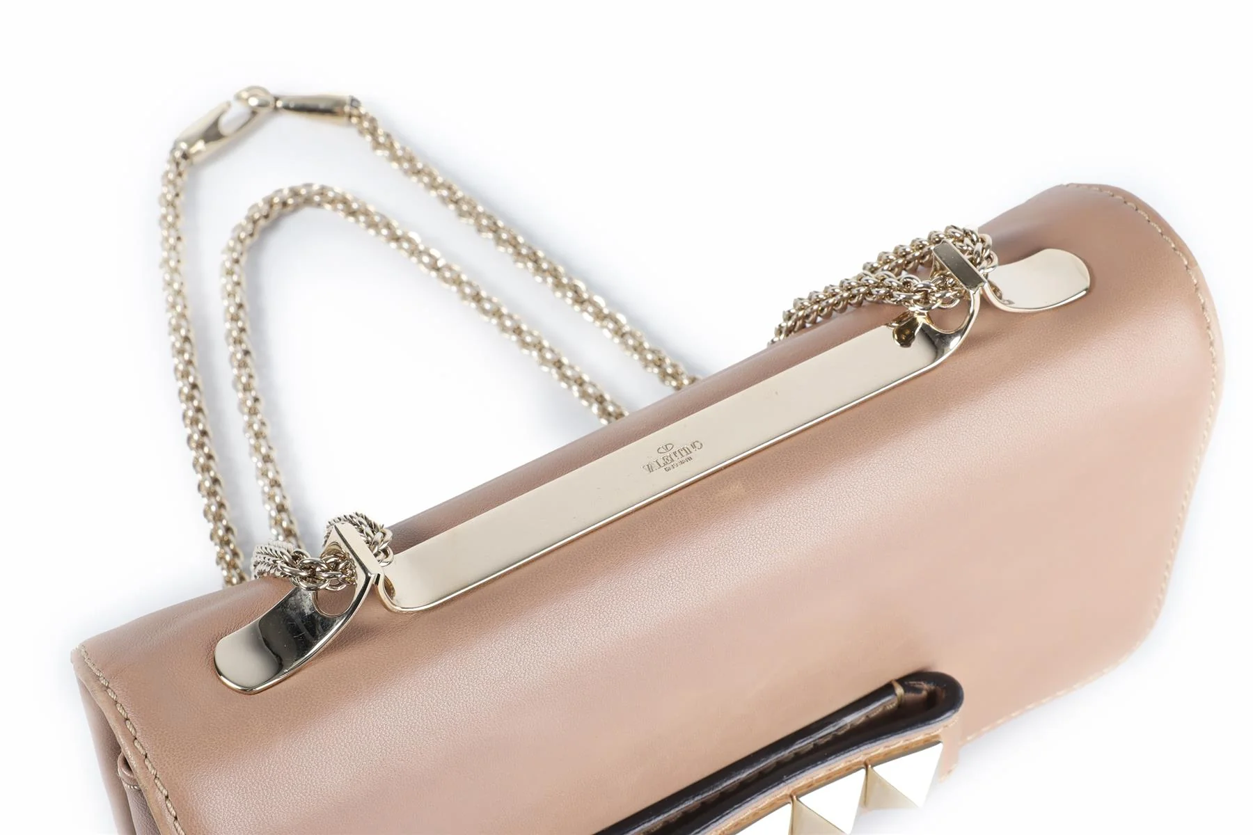 VALENTINO GARAVANI TAUPE VA VA VOOM LEATHER SHOULDER BAG - Image 9