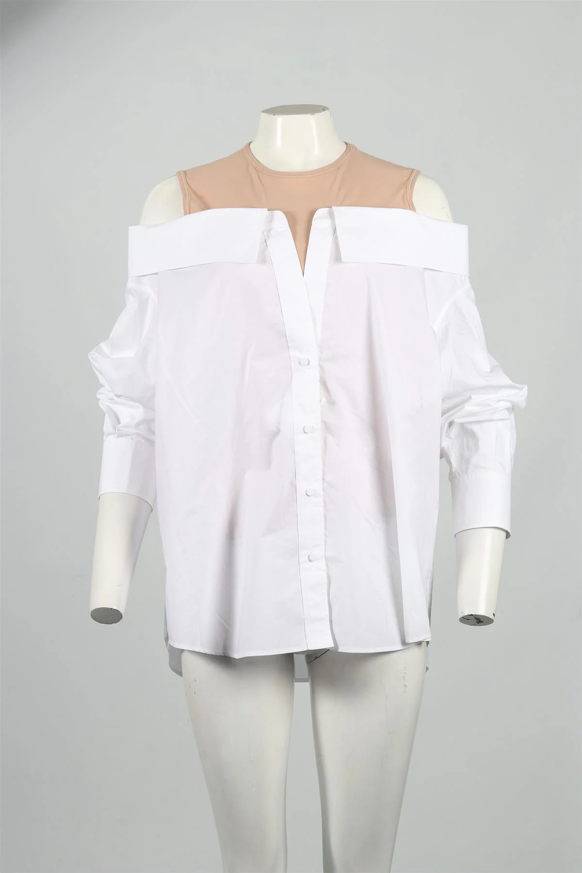 VALENTINO JERSEY AND COTTON SHIRT IT 44 UK 12 - Image 2