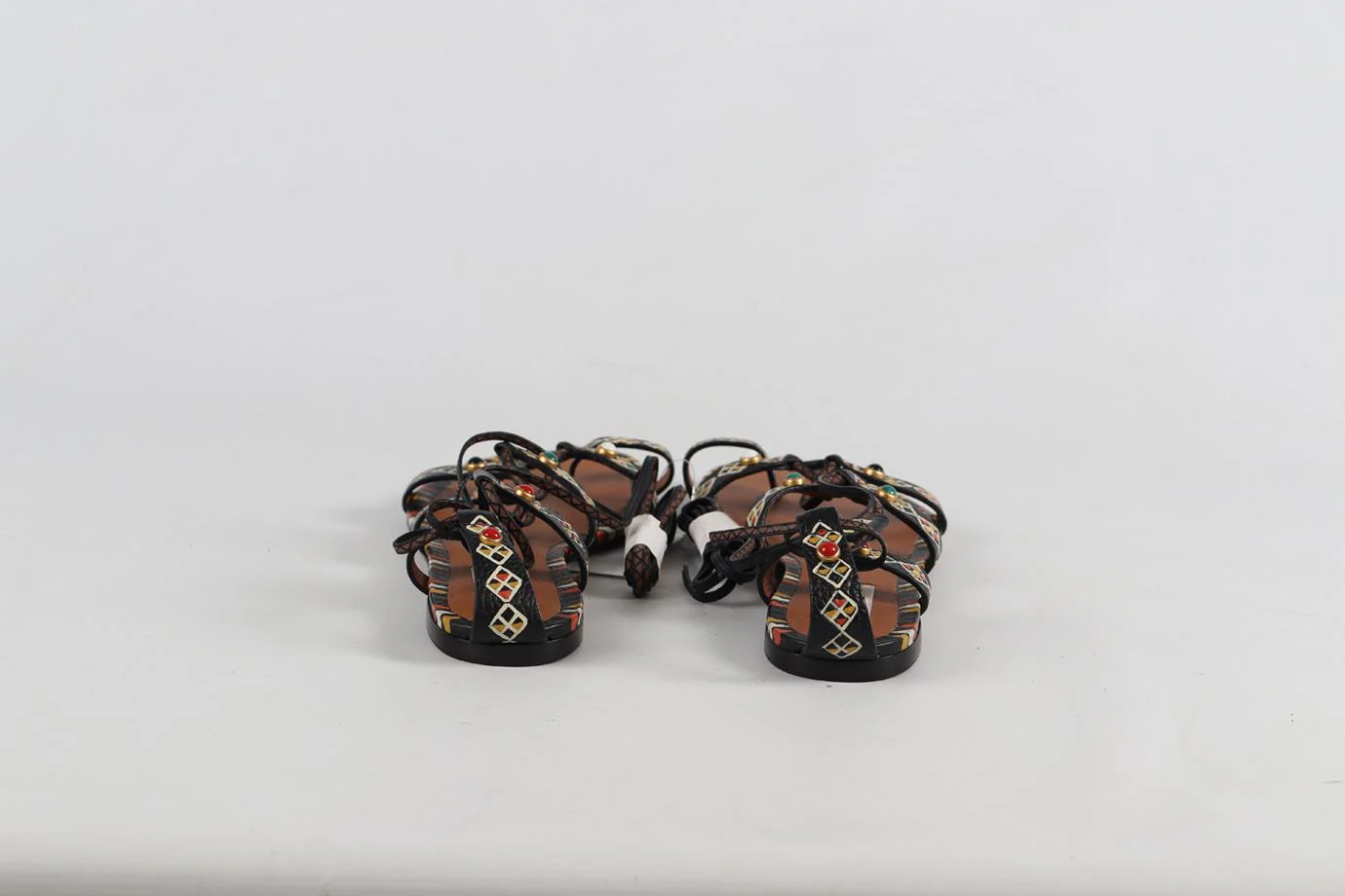 VALENTINO LACE UP LEATHER SANDALS EU 38 UK 5 US 8 - Image 4
