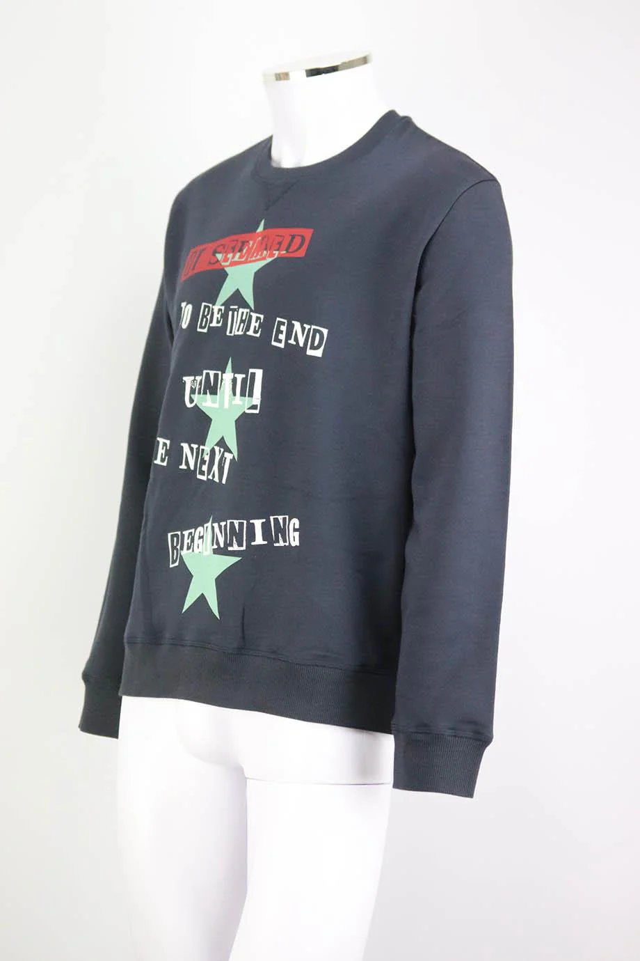 VALENTINO MEN'S PRINTED COTTON JERSEY SWEATSHIRT MEDIUM - Image 3