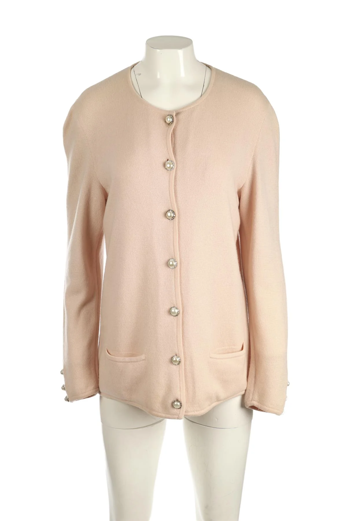 VALENTINO PINK VINTAGE CASHMERE CARDIGAN LARGE - Image 2