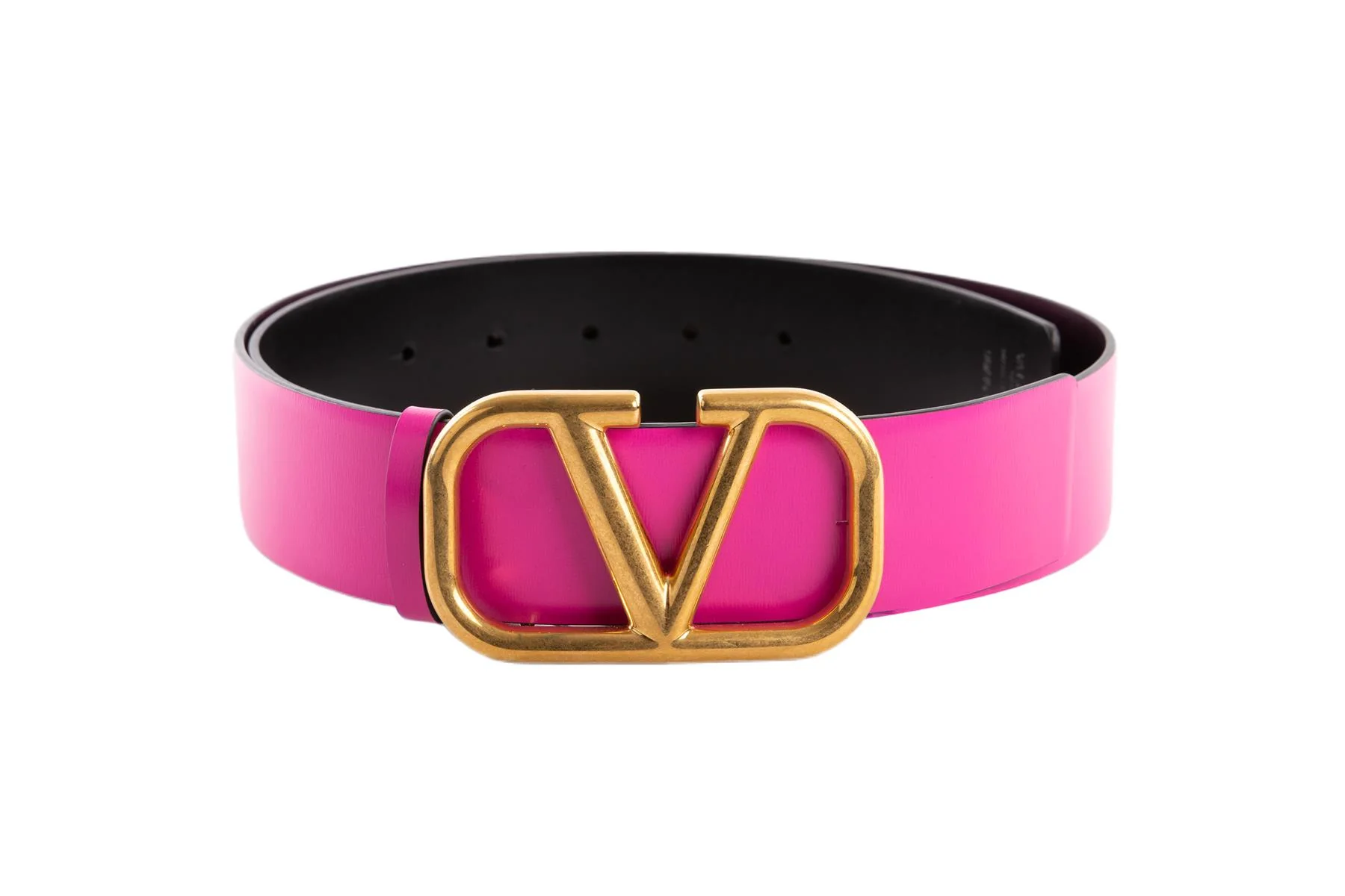 VALENTINO PINK VLOGO LEATHER WAIST BELT 90CM - Image 2
