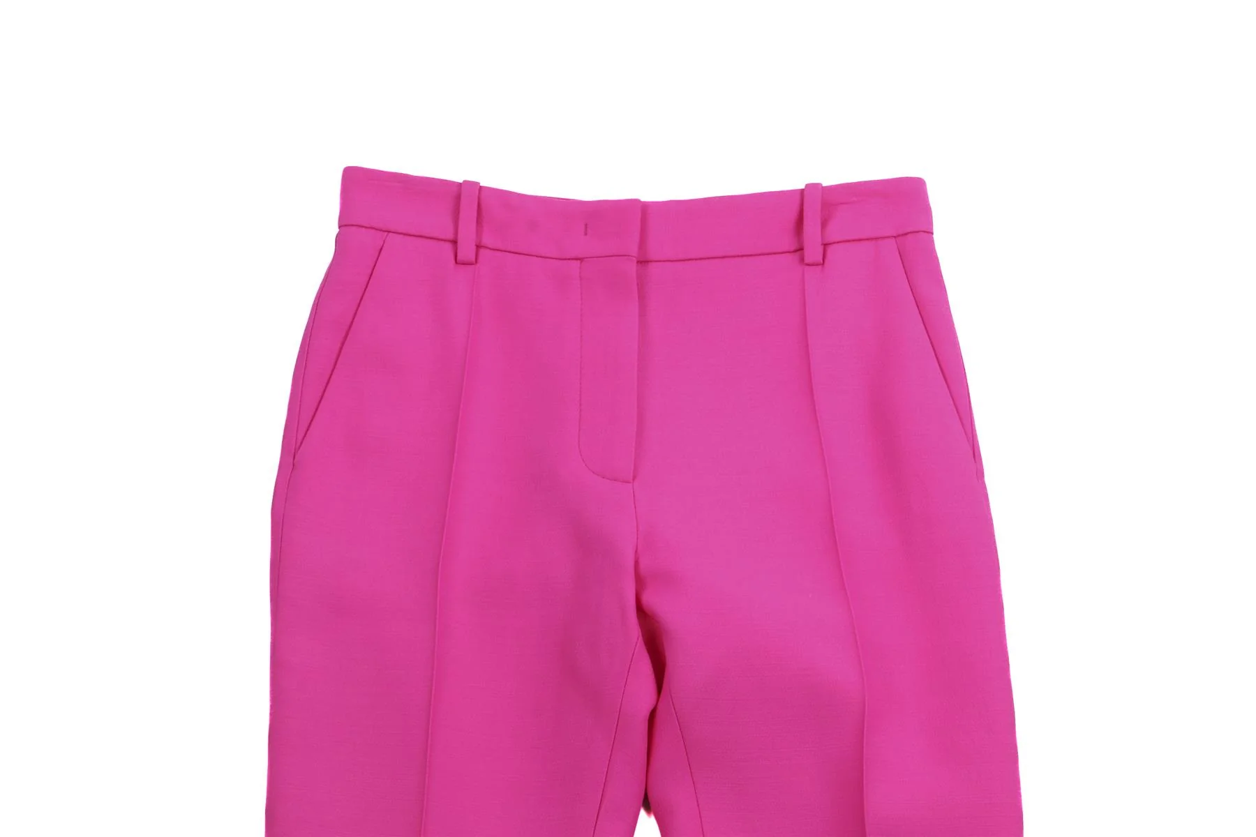 VALENTINO PINK WOOL STRAIGHT LEG PANTS IT 38 UK 6 - Image 3