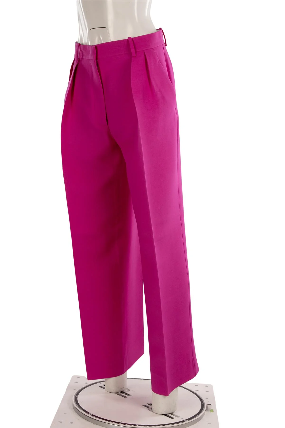 VALENTINO PINK WOOL WIDE LEG PANTS IT 42 UK 10 - Image 3