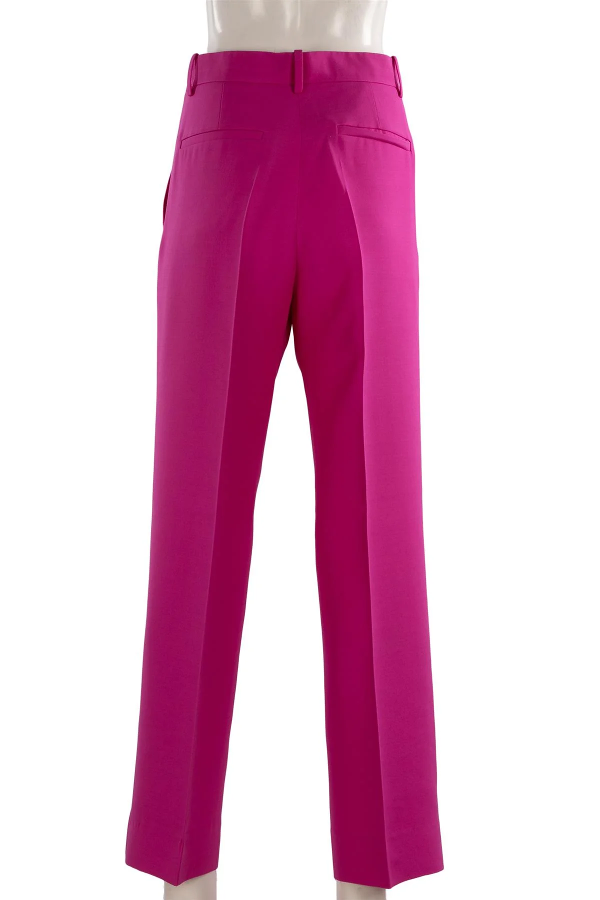 VALENTINO PINK WOOL WIDE LEG PANTS IT 42 UK 10 - Image 4