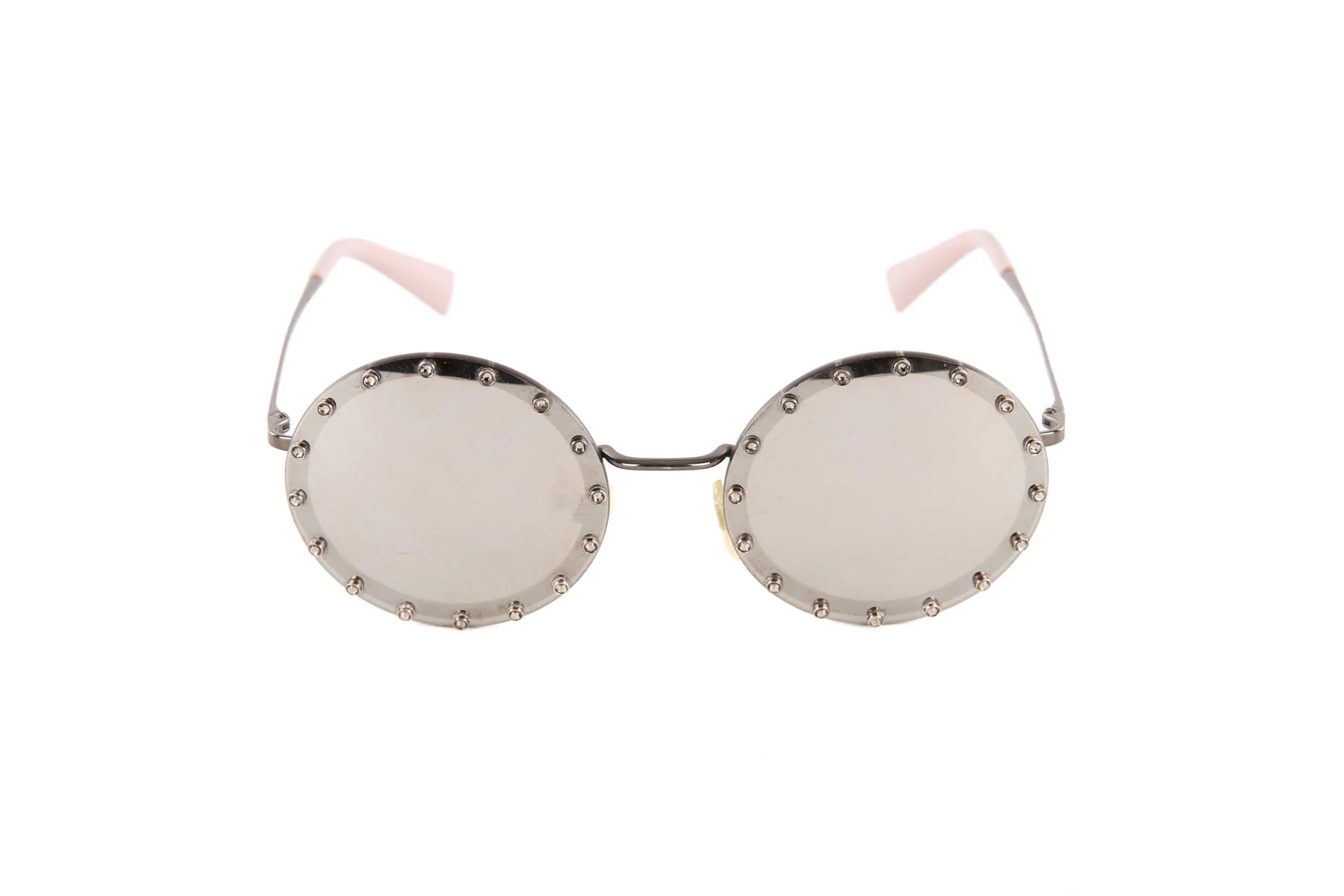 VALENTINO SILVER ROUND FRAME METAL SUNGLASSES - Image 3