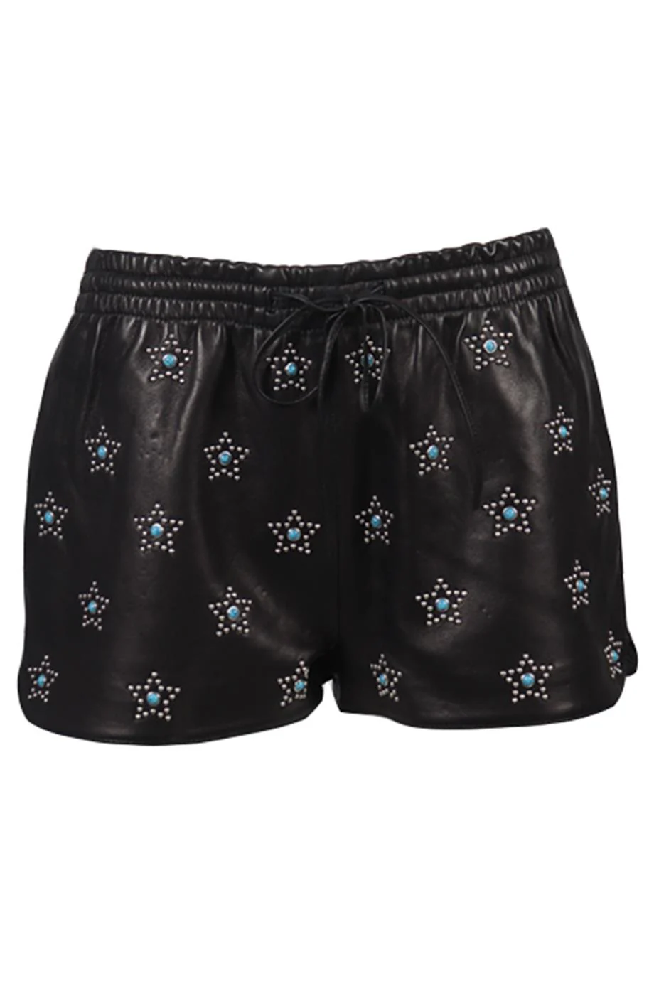 VALENTINO STUDDED LEATHER SHORTS IT 42 UK 10