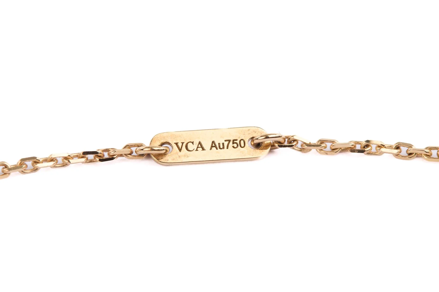 VAN CLEEF & ARPELS SWEET ALHAMBRA 18K YELLOW GOLD AND MOTHER OF PEARL NECKLACE - Image 8