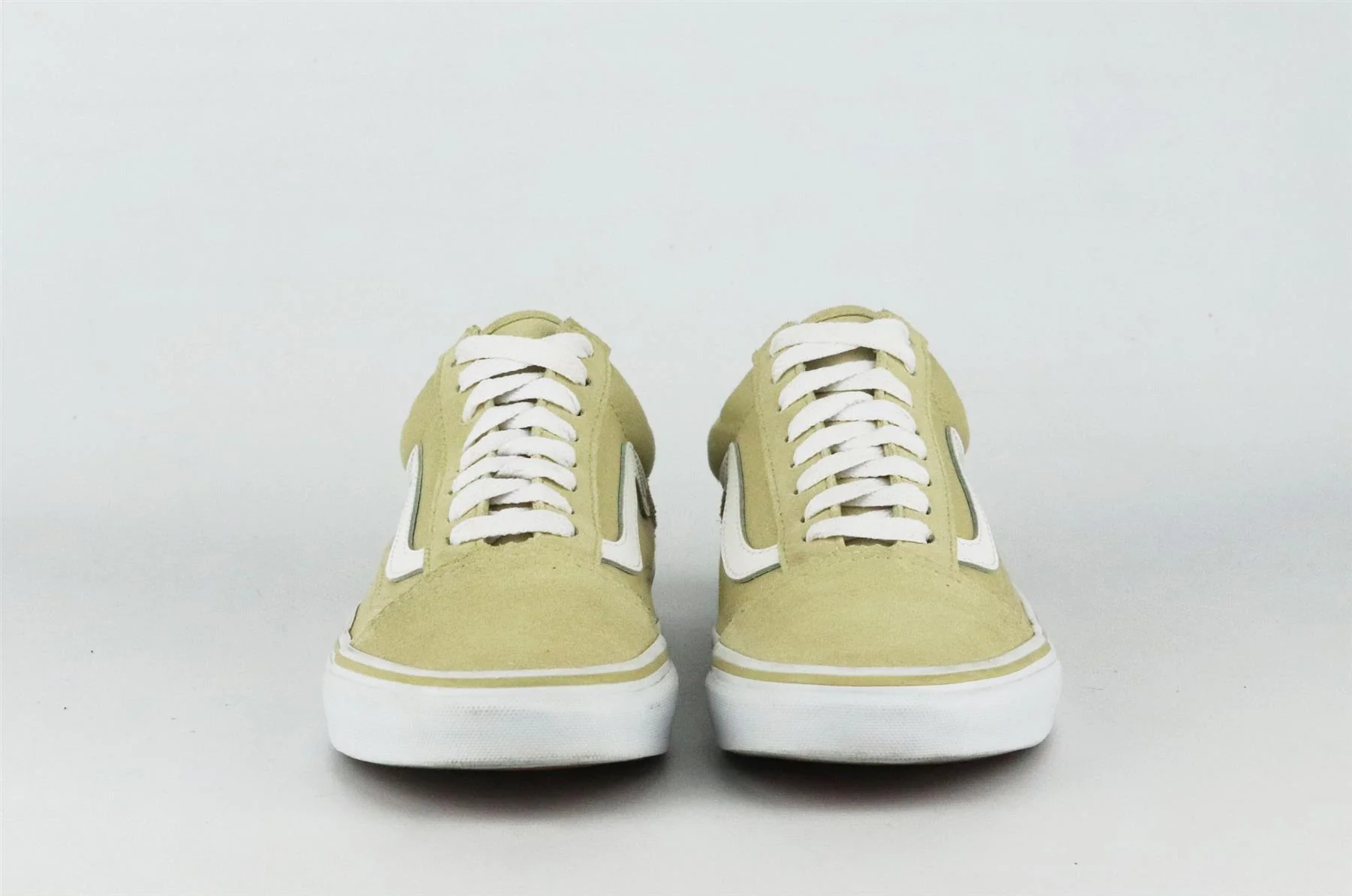 VANS OLD SKOOL LEATHER TRIMMED CANVAS AND SUEDE SNEAKERS EU 38.5 UK 5.5 US 8 - Image 3
