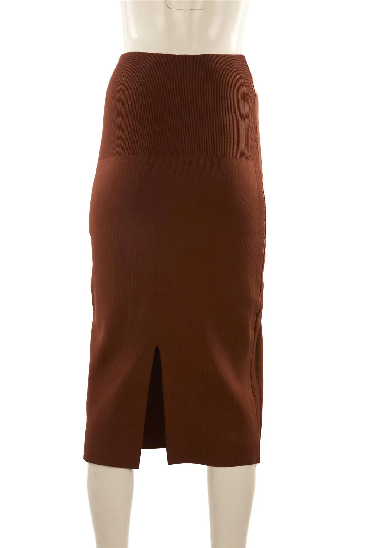 VB BODY BROWN KNIT MIDI SKIRT UK 6 - Image 4