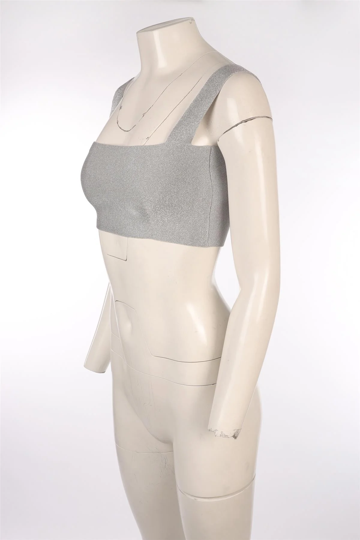 VB BODY SILVER KNIT TOP UK 10 - Image 3