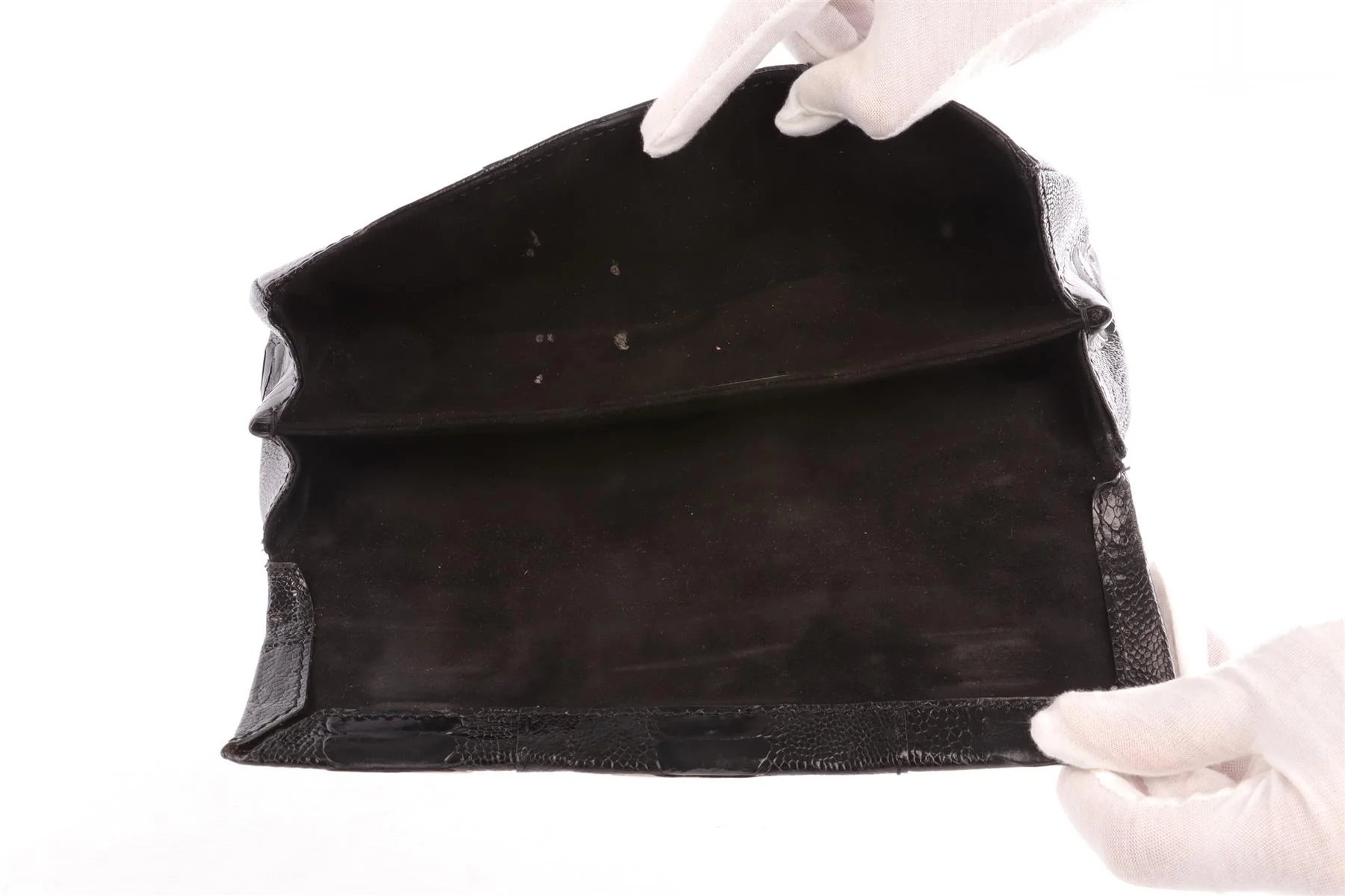 VBH BLACK SNAKESKIN CLUTCH - Image 9