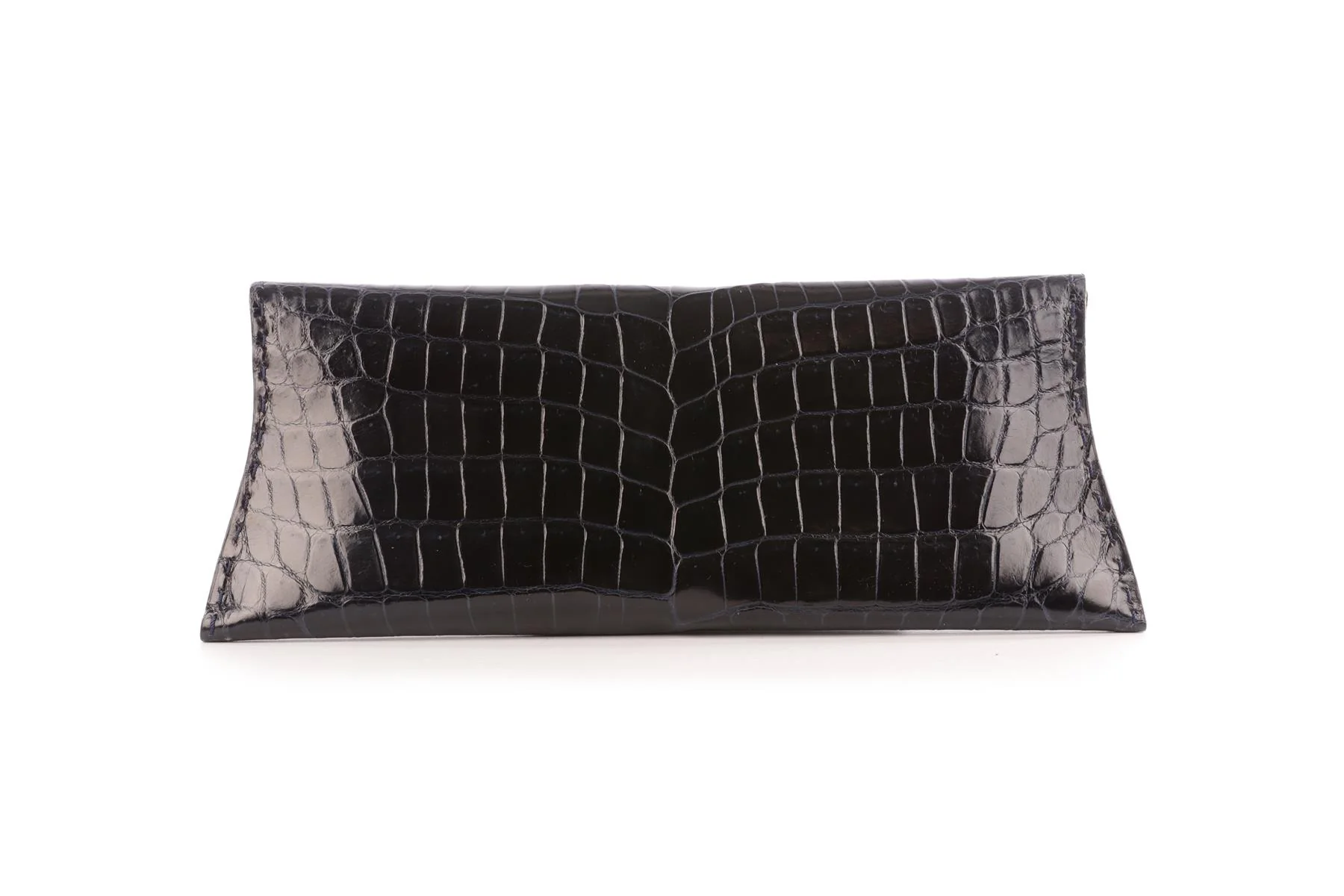 VBH NAVY CROCODILE CLUTCH - Image 6