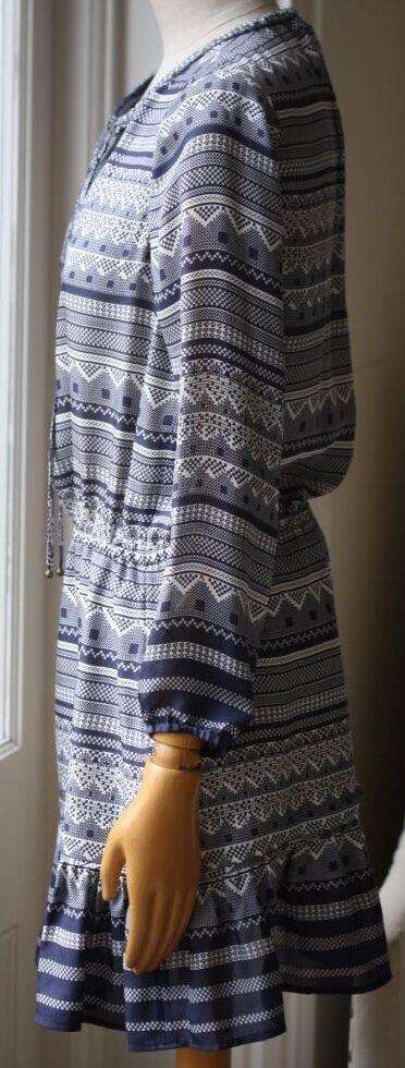 VERONICA BEARD AGATHE PRINTED SILK MINI DRESS UE 4 UK 8 - Image 3
