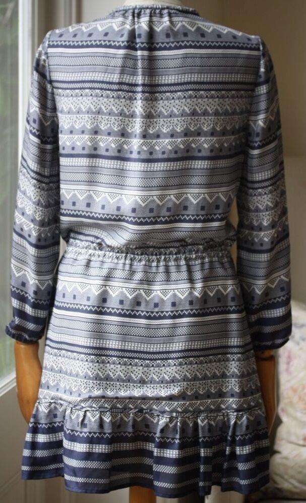 VERONICA BEARD AGATHE PRINTED SILK MINI DRESS UE 4 UK 8 - Image 4